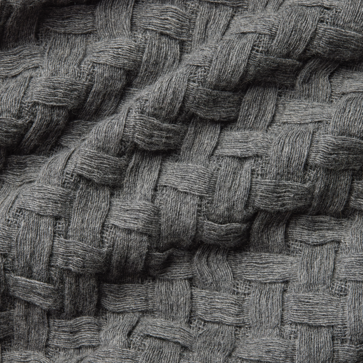 Texture View of Sferra Vella Throws in Charcoal Color