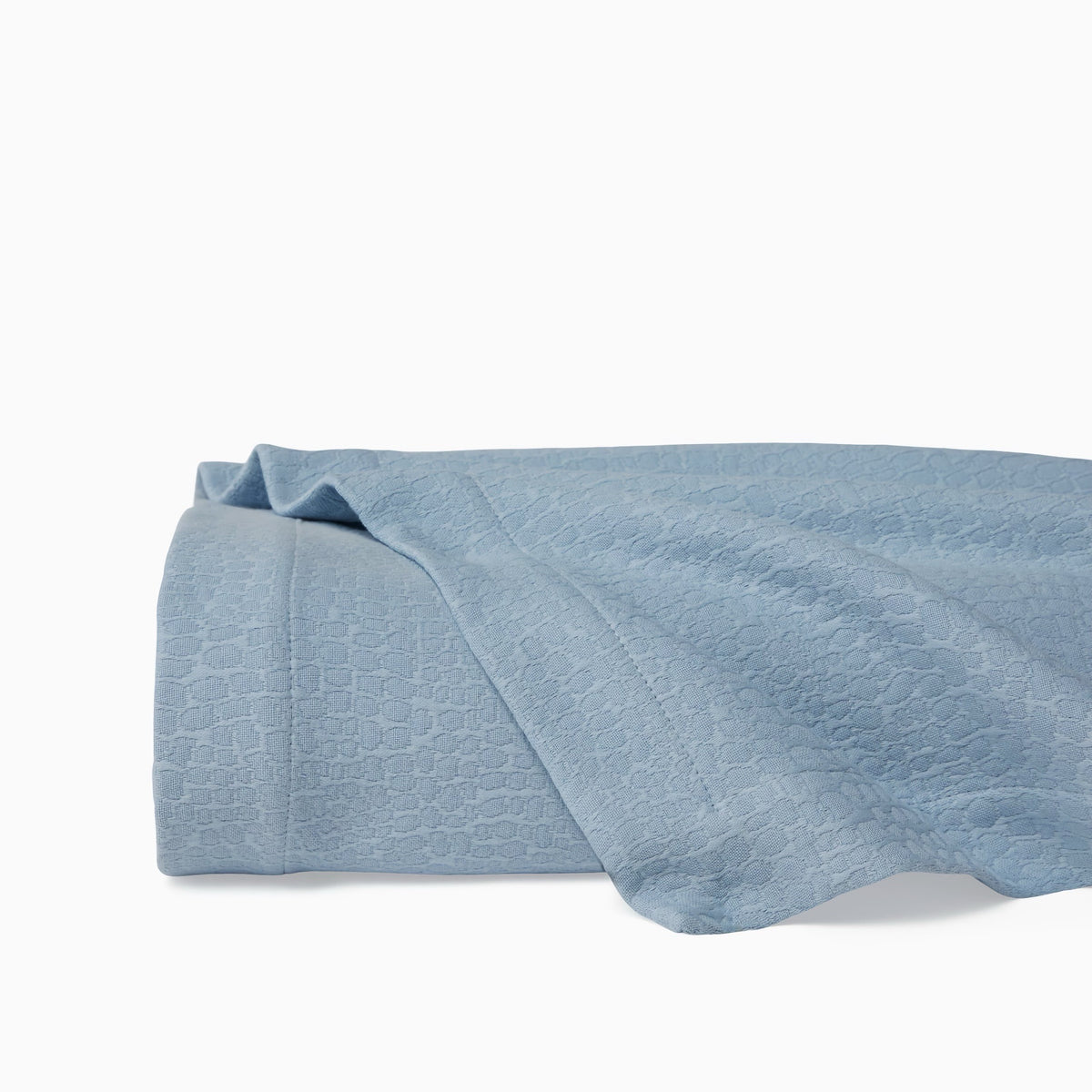 Sferra X Scalamandre Cobblestones Coverlet in Sea color