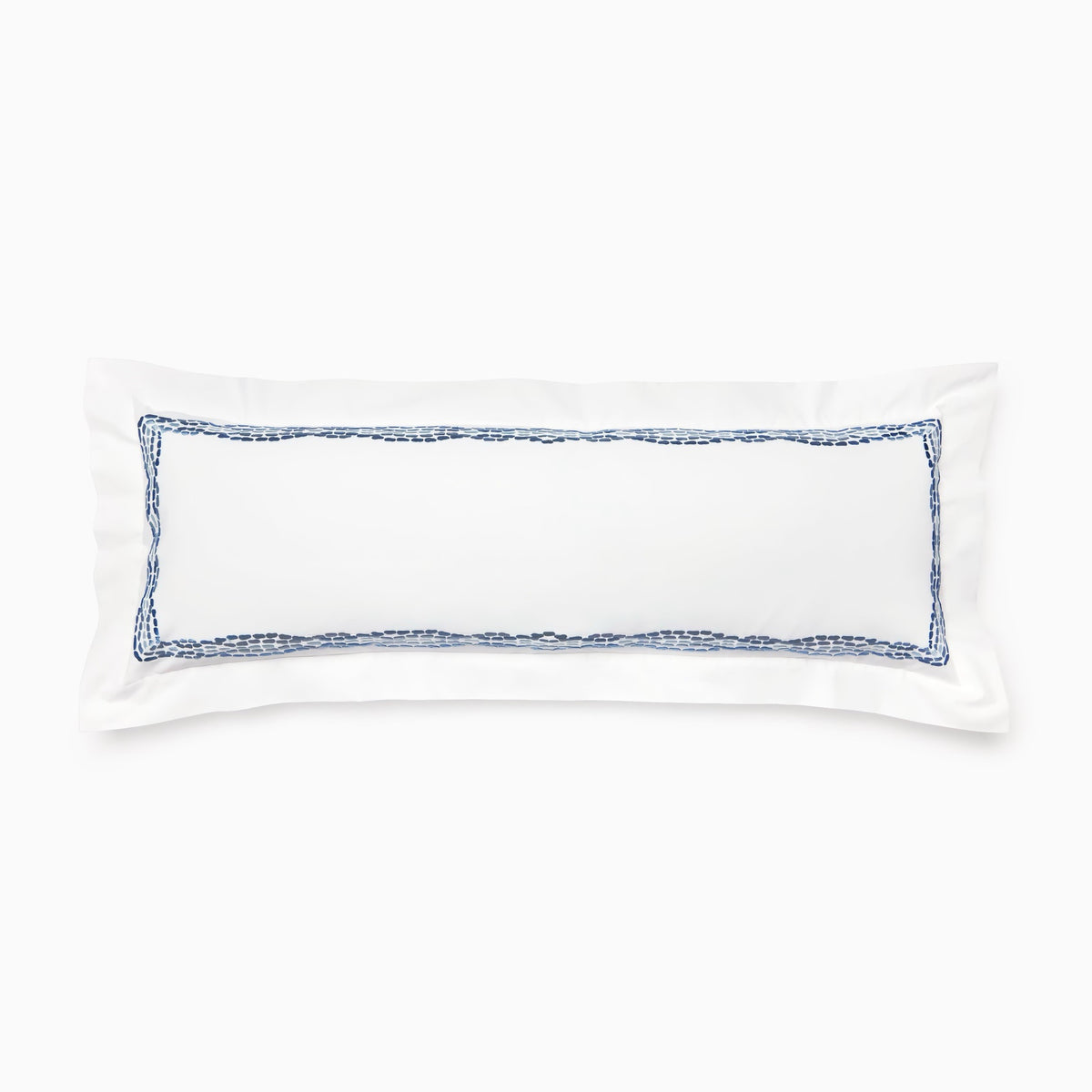 12x36 Sferra X Scalamandre Cobblestones Decorative Pillows in White/Sea