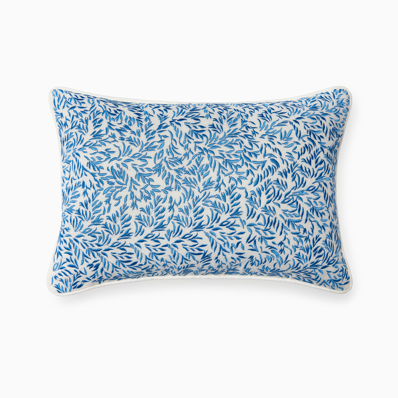 Sferra X Scalamandre Pondicherry Decorative Pillow in Blue and Oyster