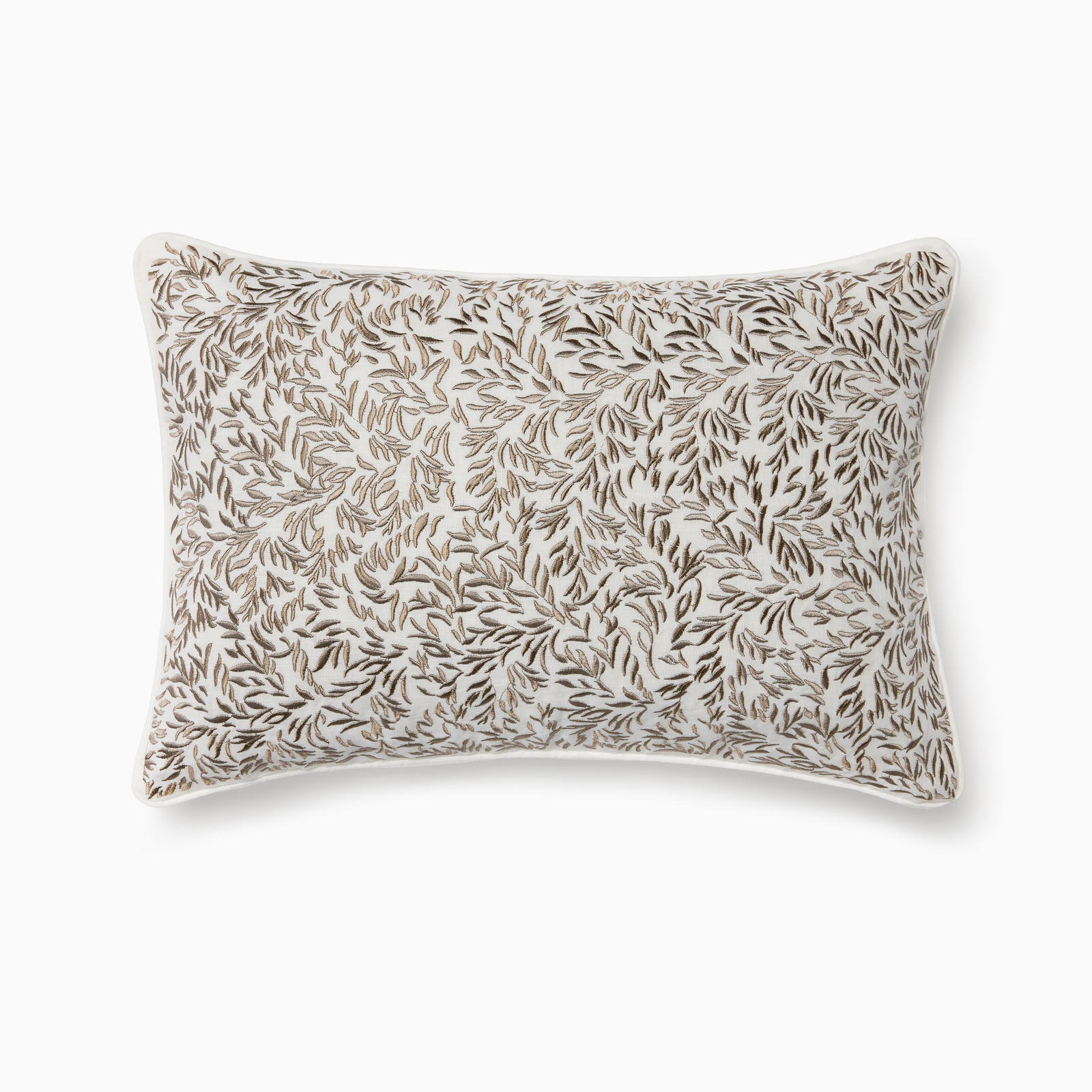 Sferra X Scalamandre Pondicherry Decorative Pillow in Taupe and Oyster