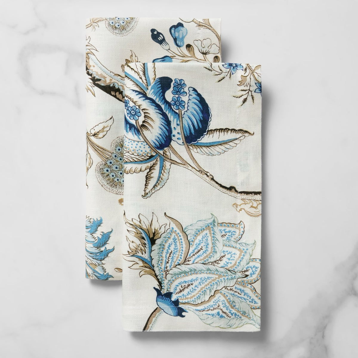 Sferra X Scalamandre Pondicherry Table Linens - Sea