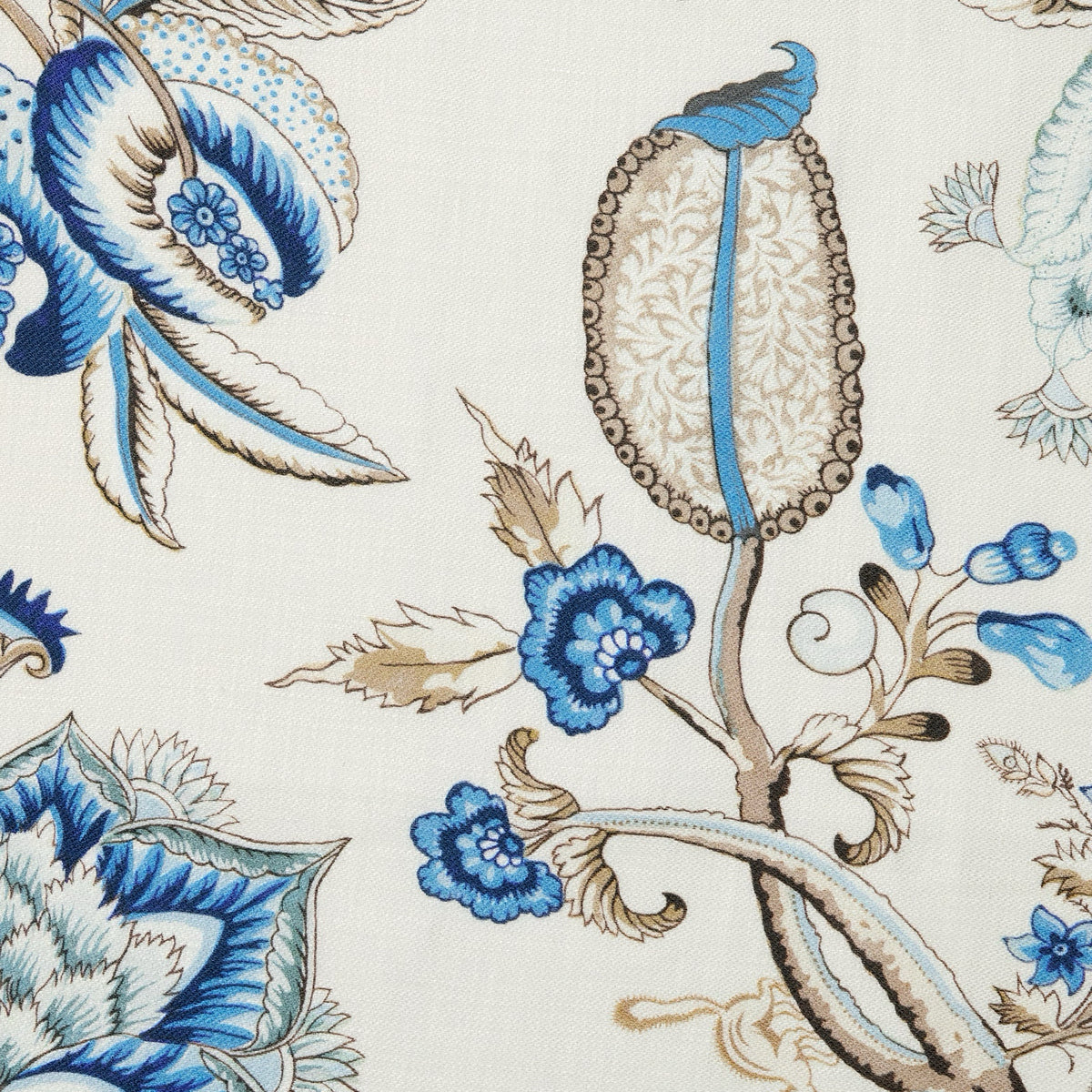Sferra X Scalamandre Pondicherry Table Linens - Sea