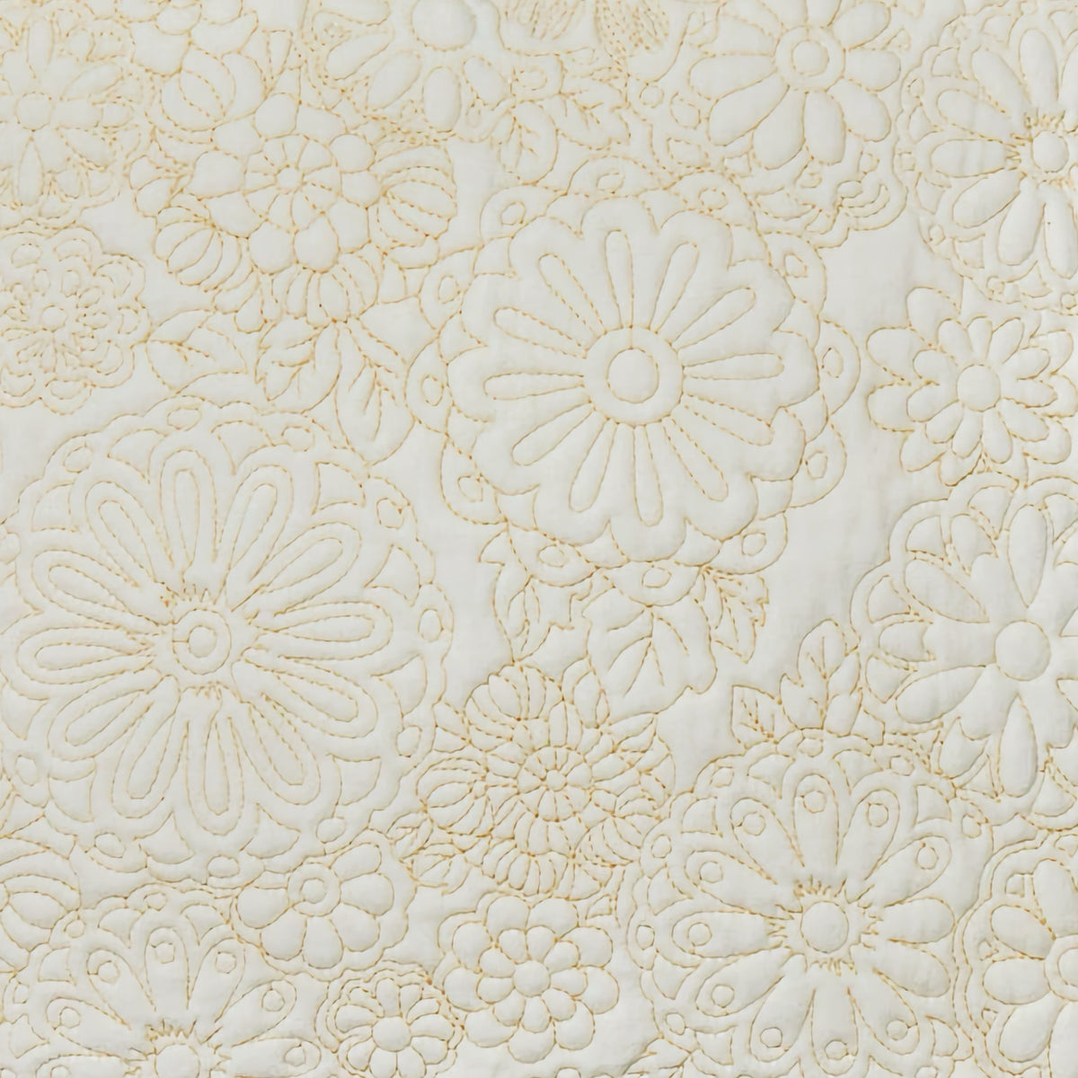 Swatch of Sferra X Scalamandre Siberian Floral Decorative Pillow in White and Tawny