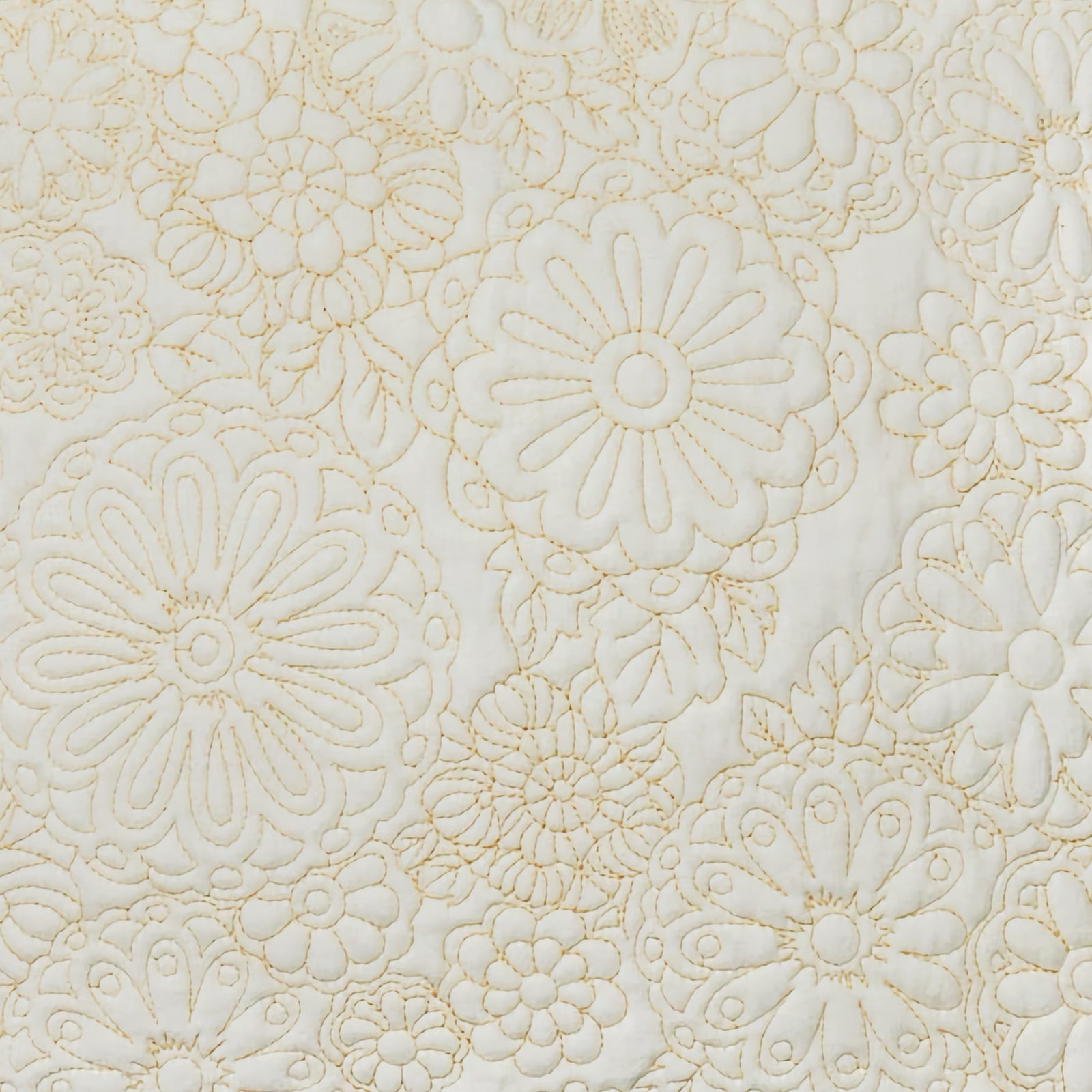 Sferra X Scalamandre Siberian Floral Decorative Pillow in White and Tawny with coordinate bedding