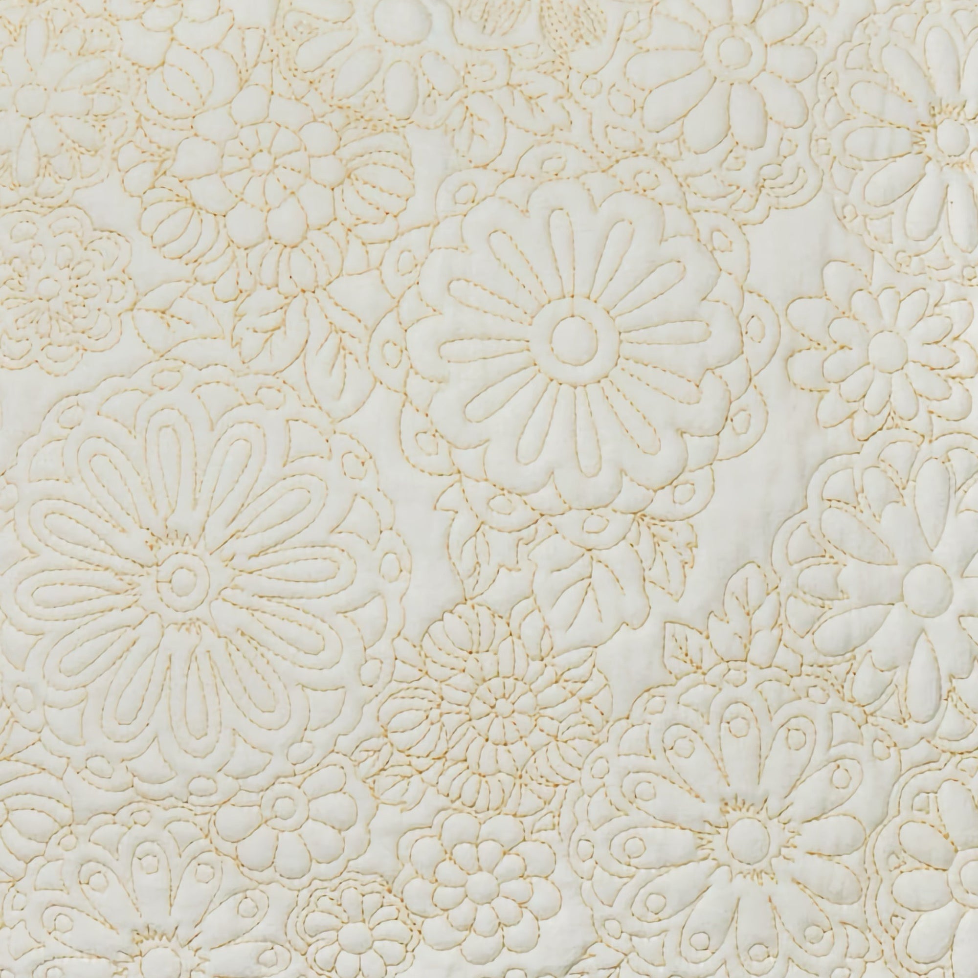 Sferra X Scalamandre Siberian Floral Decorative Pillow in White and Tawny with coordinate bedding