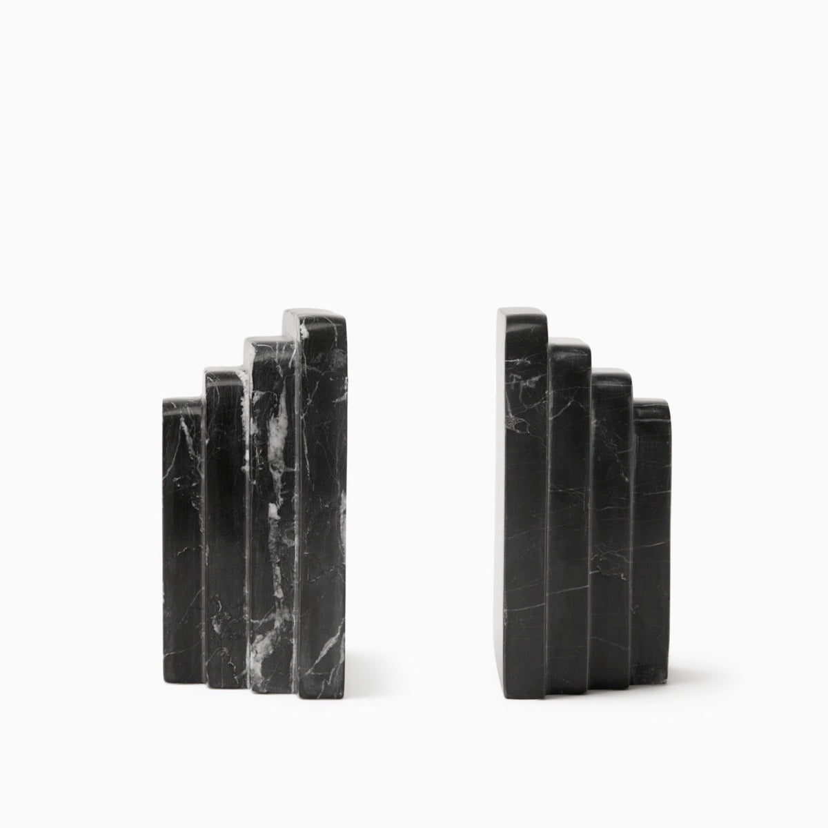 Sferra Fermalibri Marble Bookends in black