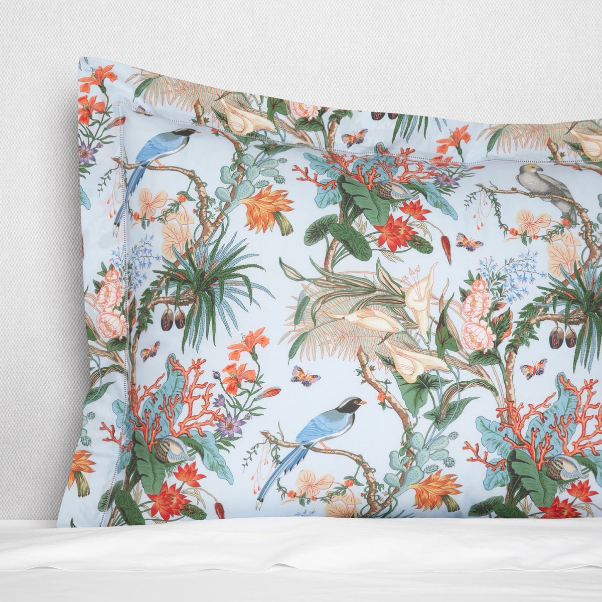 Sham Closeup of Sferra x Scalamandre Cinque Terra Bedding Collection