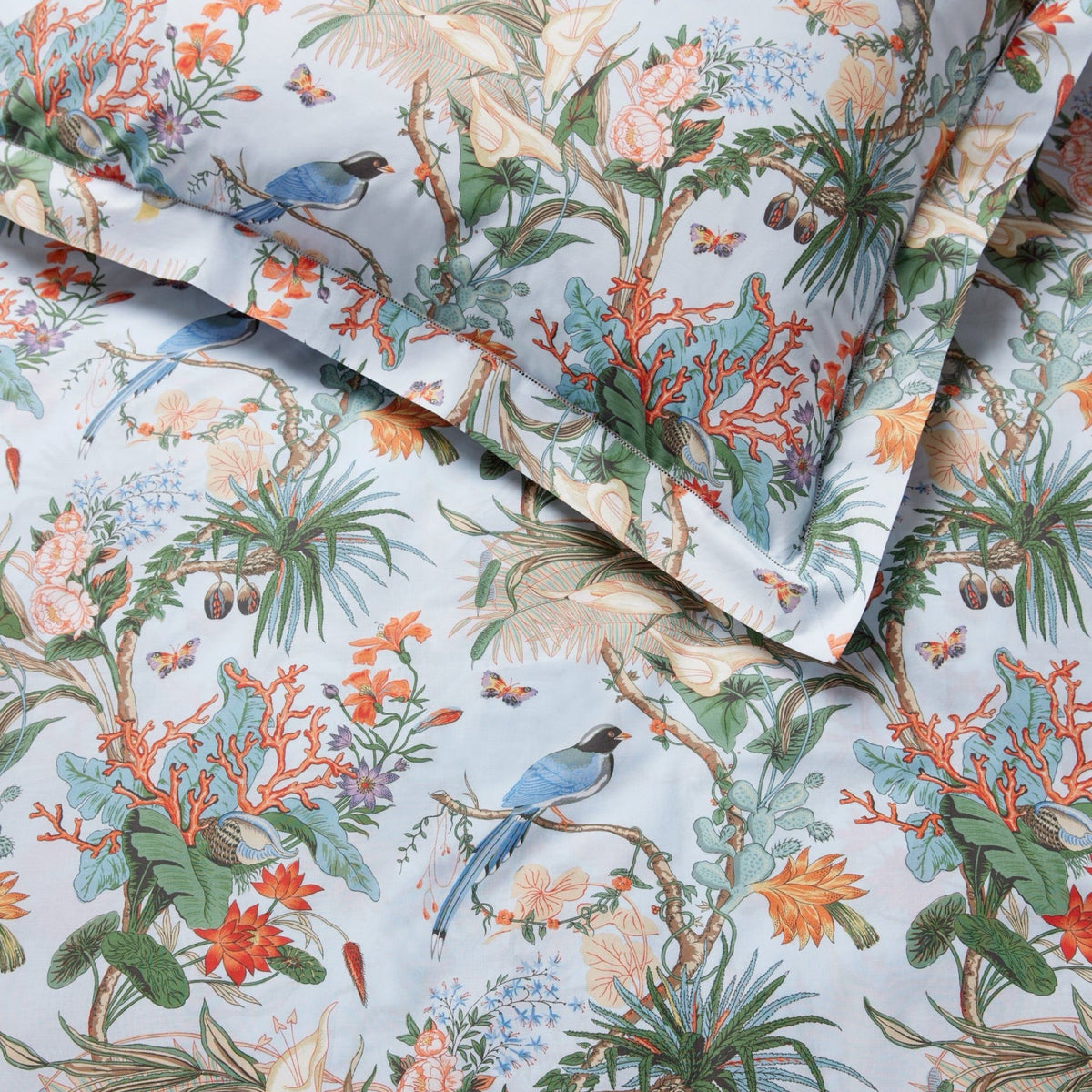Detailed View of Sferra x Scalamandre Cinque Terra Bedding Collection