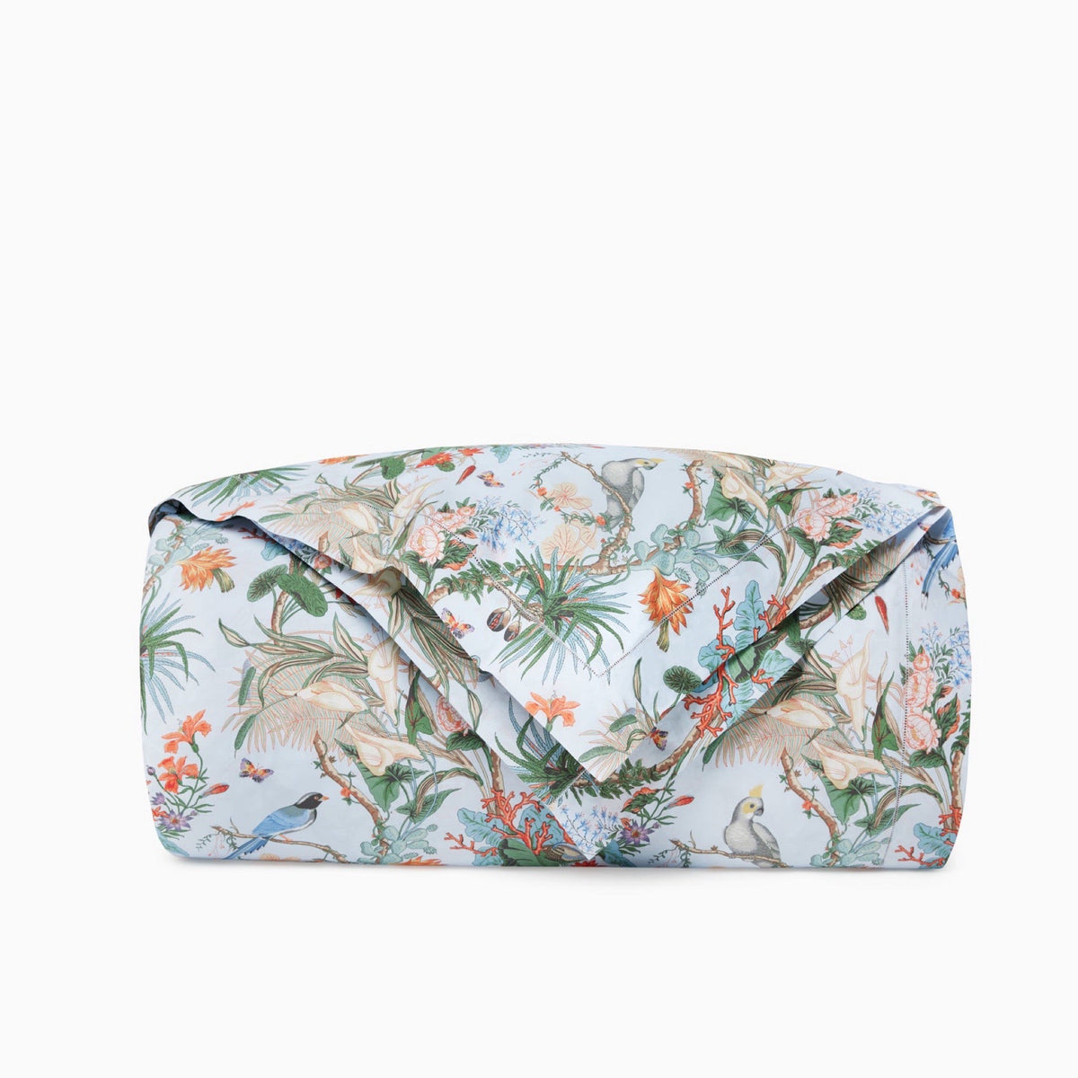 Folded Duvet Cover of Sferra x Scalamandre Cinque Terra Bedding Collection