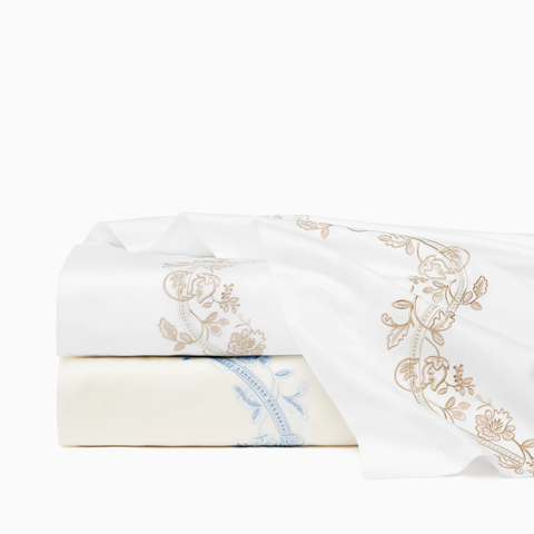 Sferra x Scalamandre Isabella Bedding - White/Sand featured image