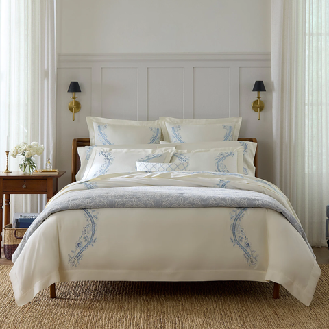 Sferra x Scalamandre Isabella Bedding - Ivory/Sea featured image