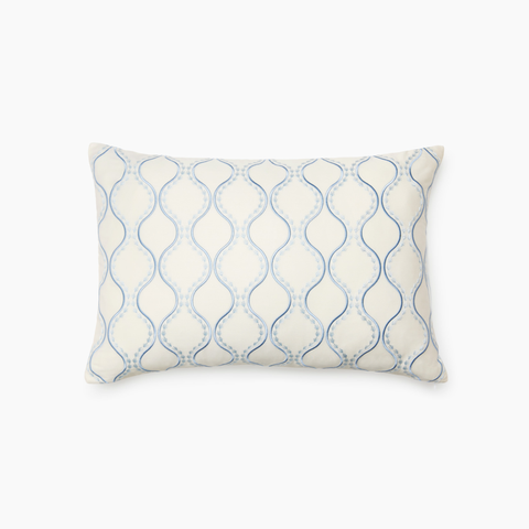Sferra x Scalamandre Isabella Decorative Pillow - Ivory/Sea featured image