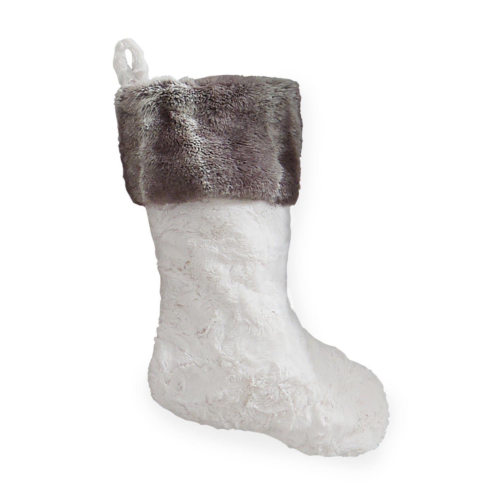 Sferra Stivali Faux Fur Holiday Stocking in White