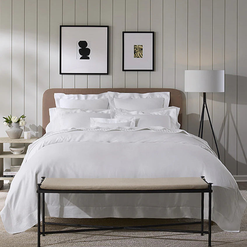 Sferra Classico Lifestyle Image - shams on bed