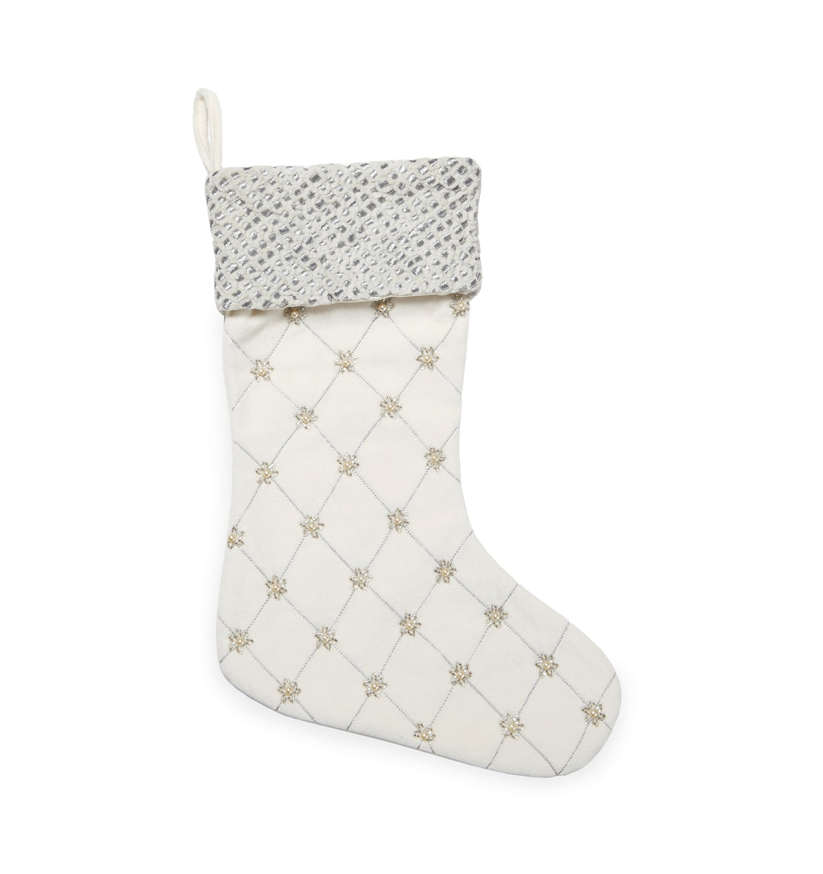 Sferra Holiday Dasher Stockings - Gold/Silver