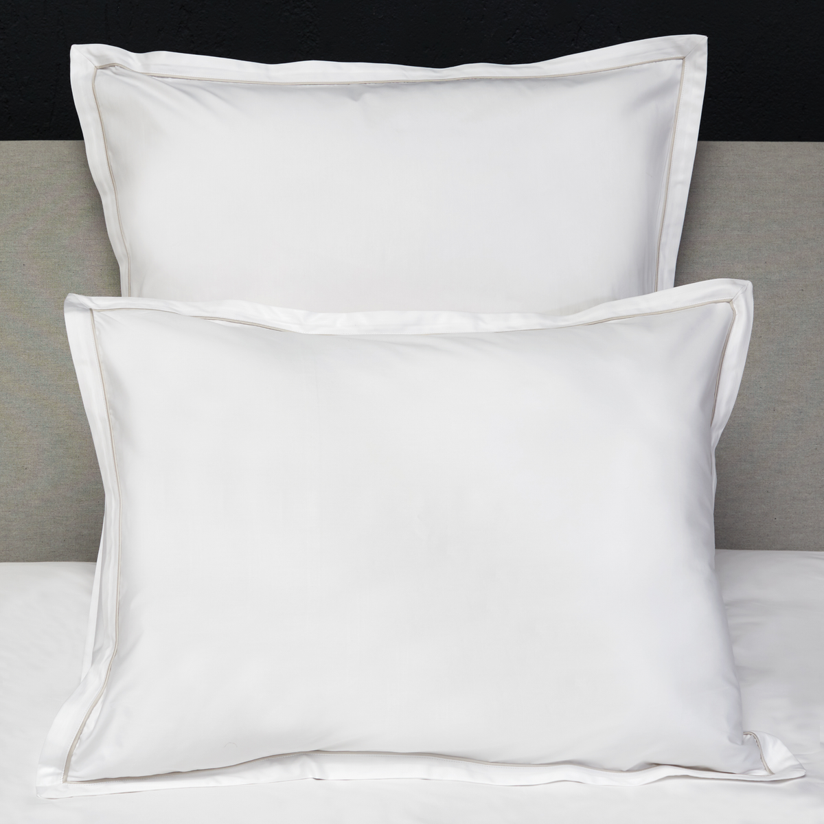 Pair of Signoria Luce Bedding Shams in Pearl Color