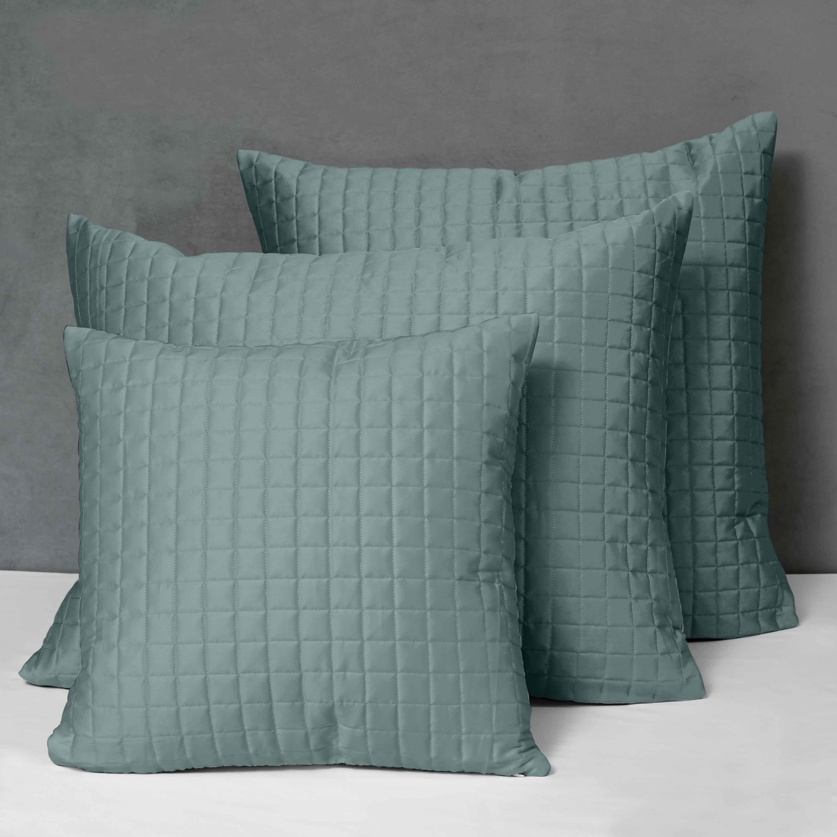 Different Sizes of Quilted Shams of Signoria Masaccio Bedding in Wilton Blue Color