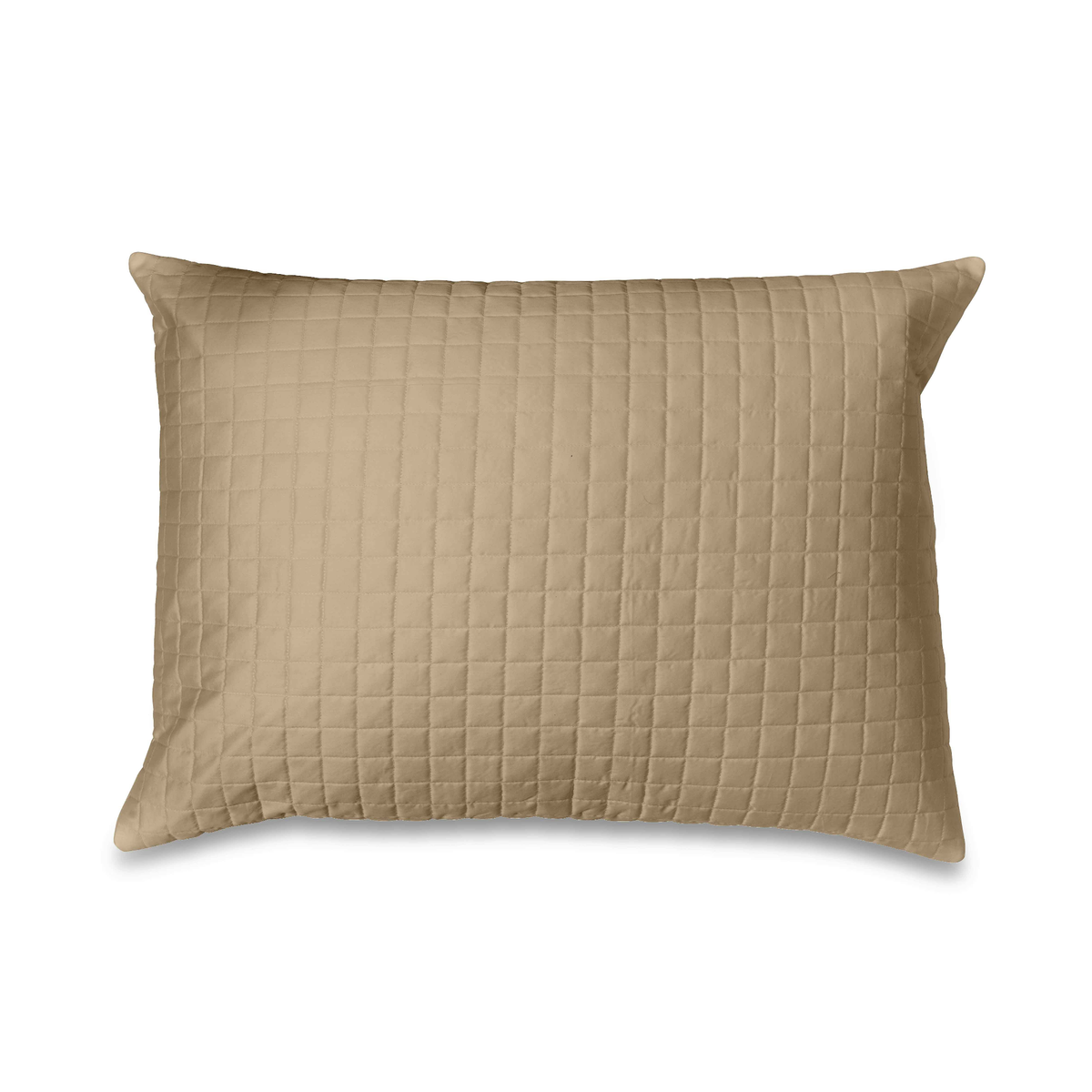 Quilted Standard Sham of Signoria Masaccio Bedding in Flax Color