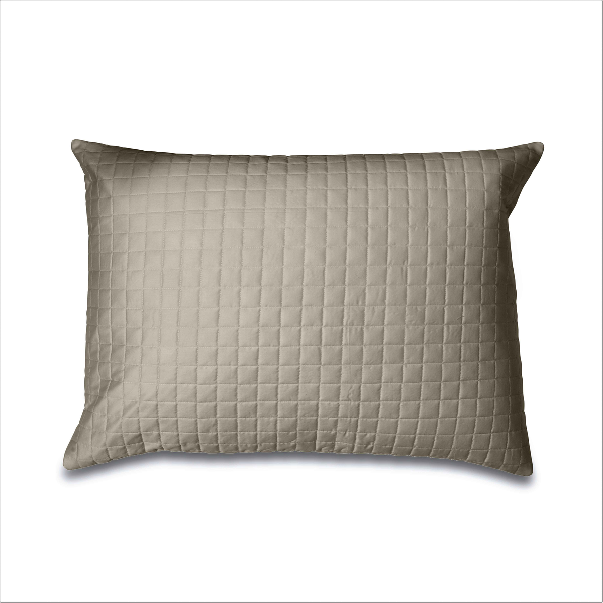 Quilted Standard Sham of Signoria Masaccio Bedding in Khaki  Color