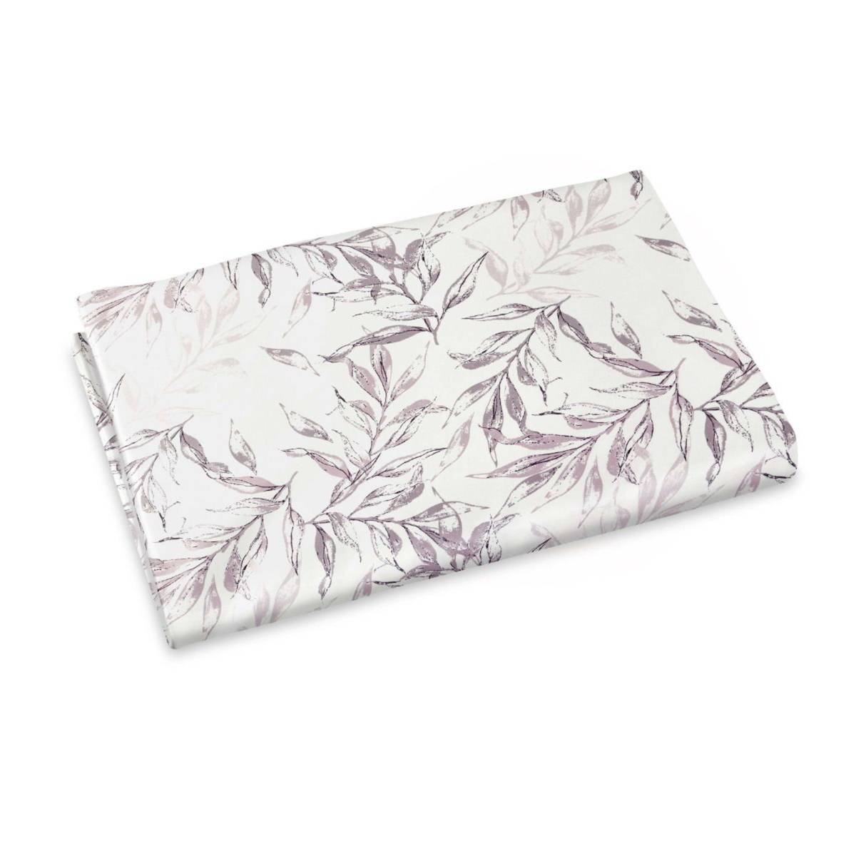 Folded Fitted Sheet of Signoria Natura Bedding in Thistle Color