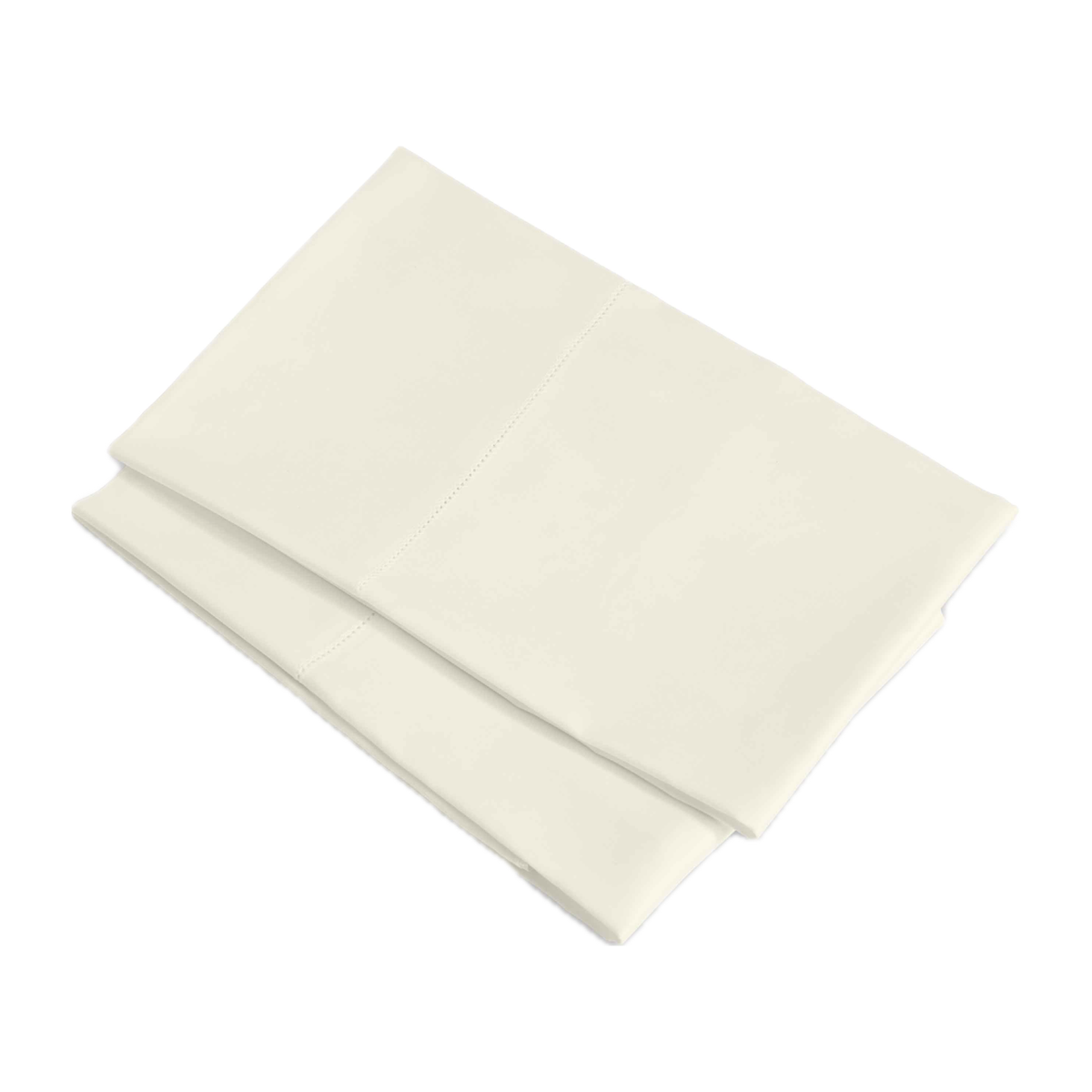 Folded Signoria Nuvola Bedding Pillowcases in Ivory Color