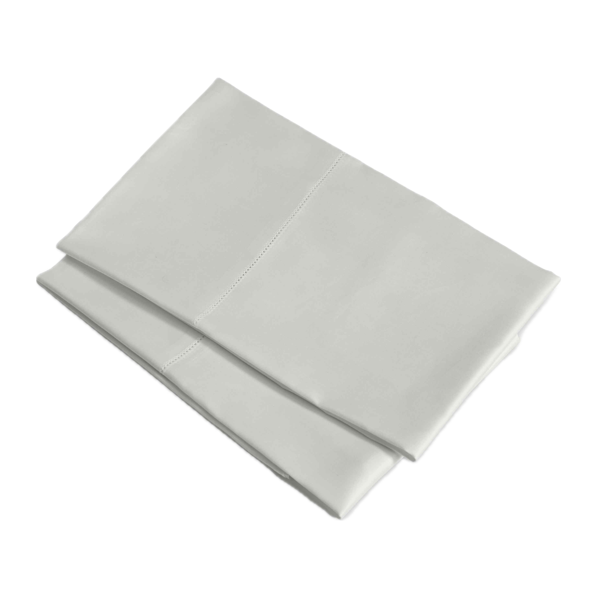 Folded Signoria Nuvola Bedding Pillowcases in Pearl Color