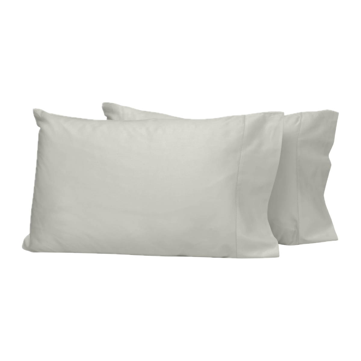 Pair of Pillowcases of Pearl  Signoria Nuvola Percale Bedding