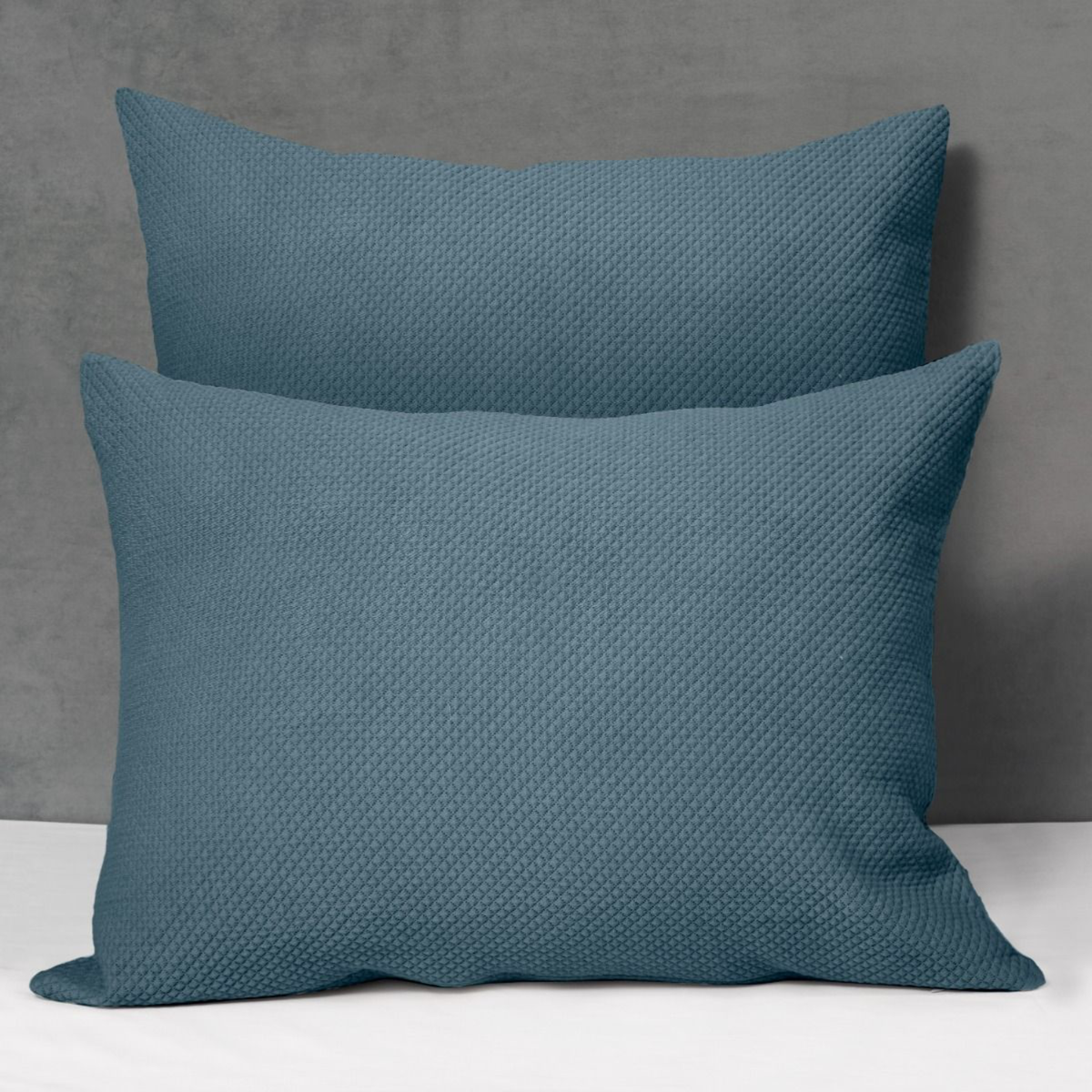 Two Shams of Signoria Olivia in Antique Blue Colors