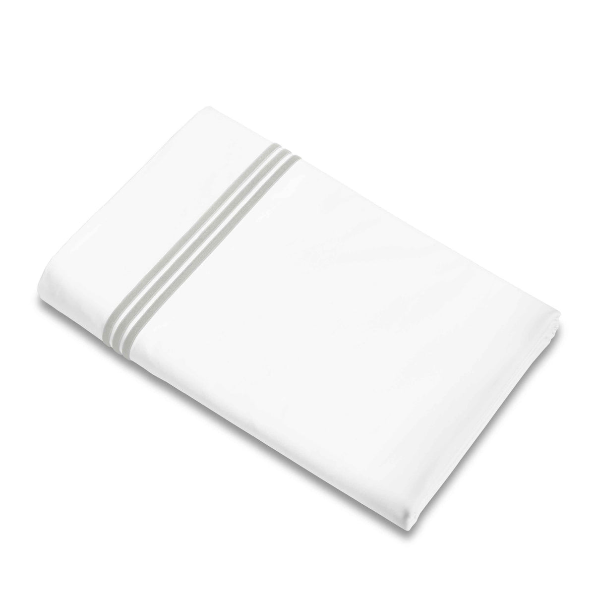 Flat Sheet of Signoria Platinum Percale Bedding in White/Pearl Color