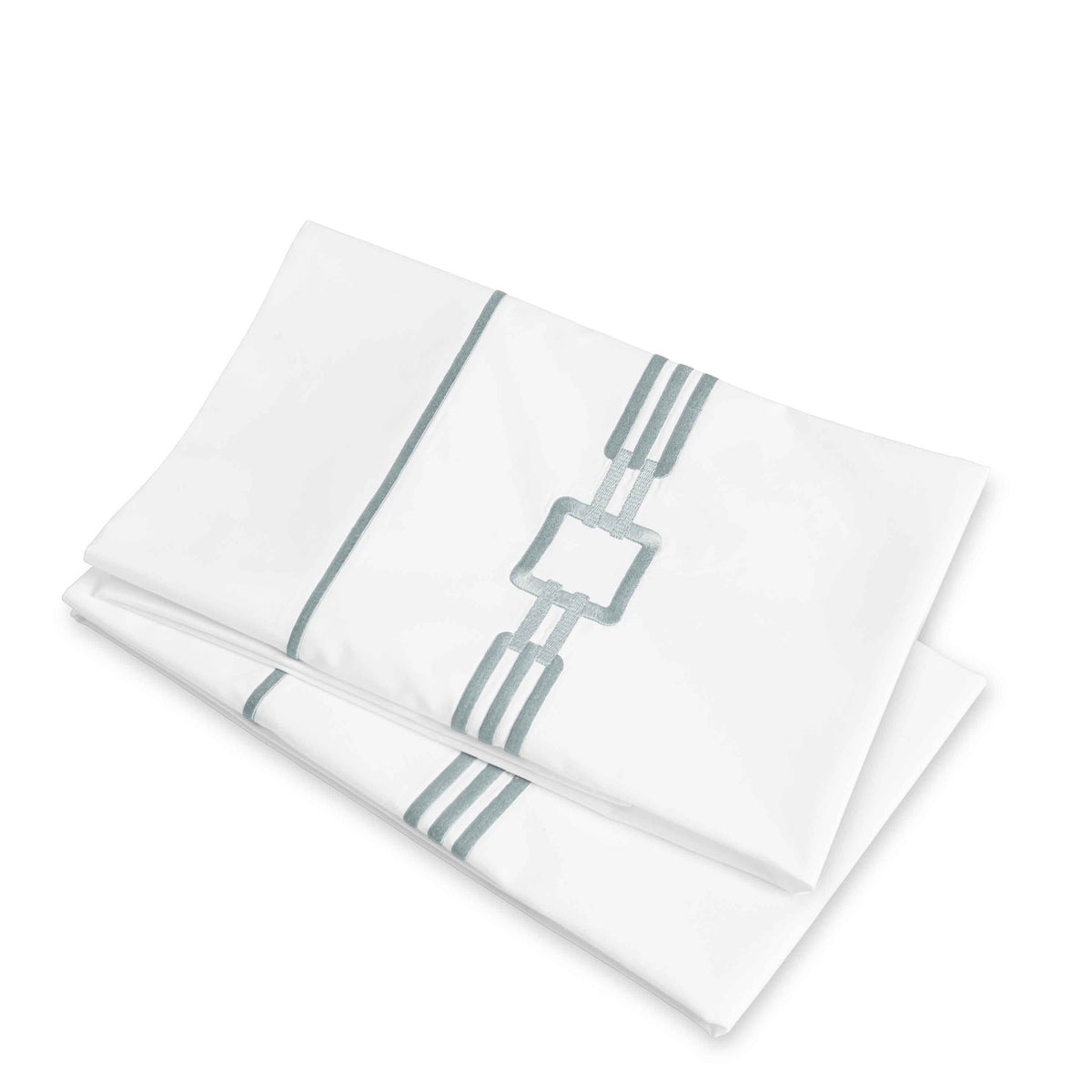 Clear Image of Signoria Retrò Pillowcases in White/Wilton Blue Color