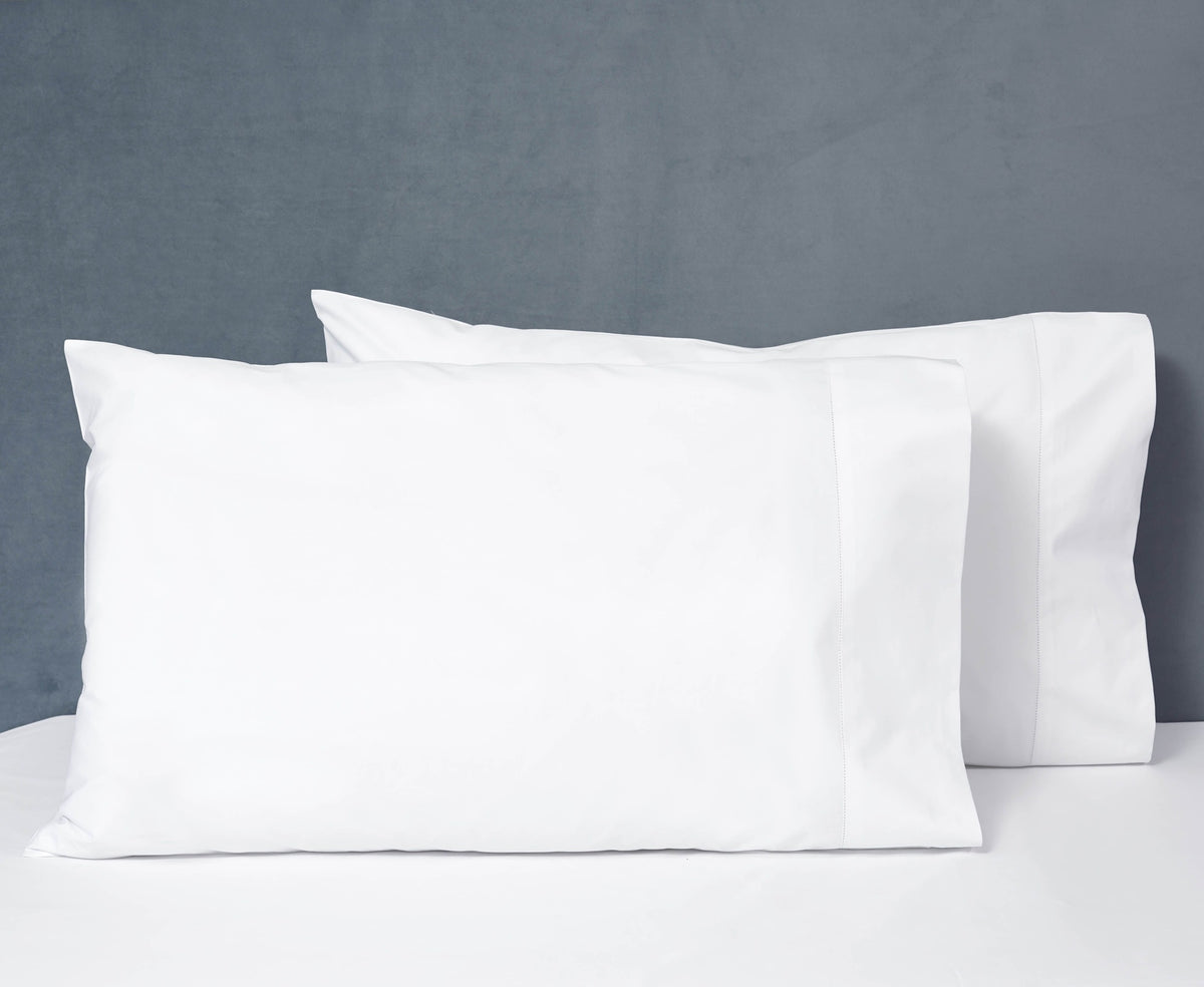Closeup View of Signoria Tuscan Dreams Pillowcases in White Color