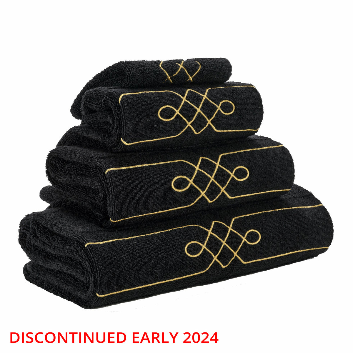 Abyss Spencer Bath Towel - Black/Gold (998)