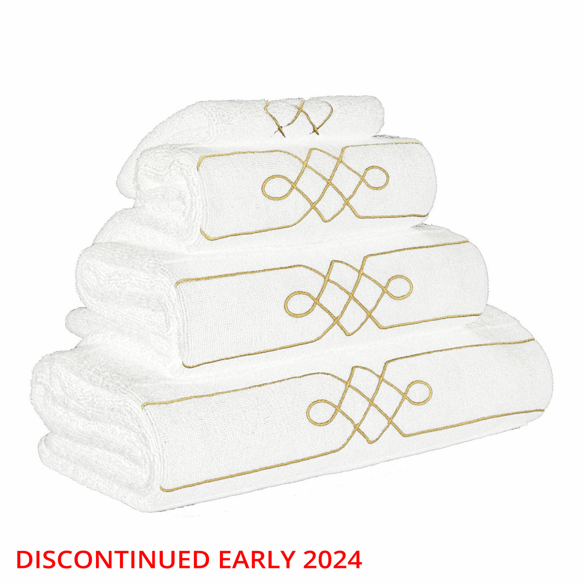 Abyss Spencer Bath Towel - White/Gold (108)
