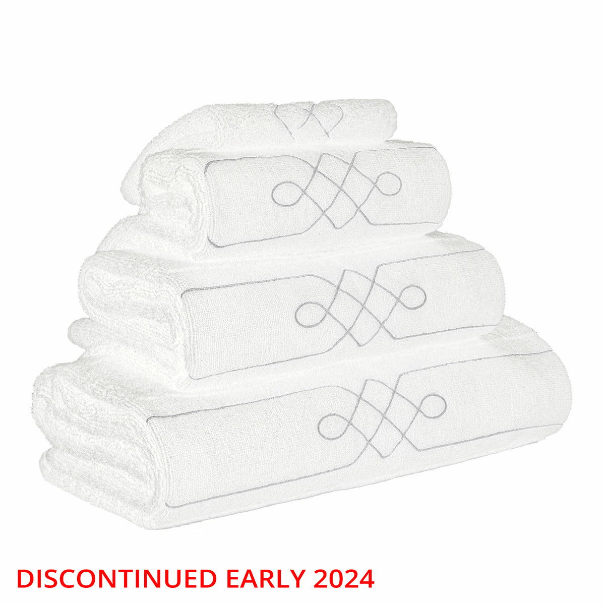 Abyss Spencer Bath Towel - White/Silver