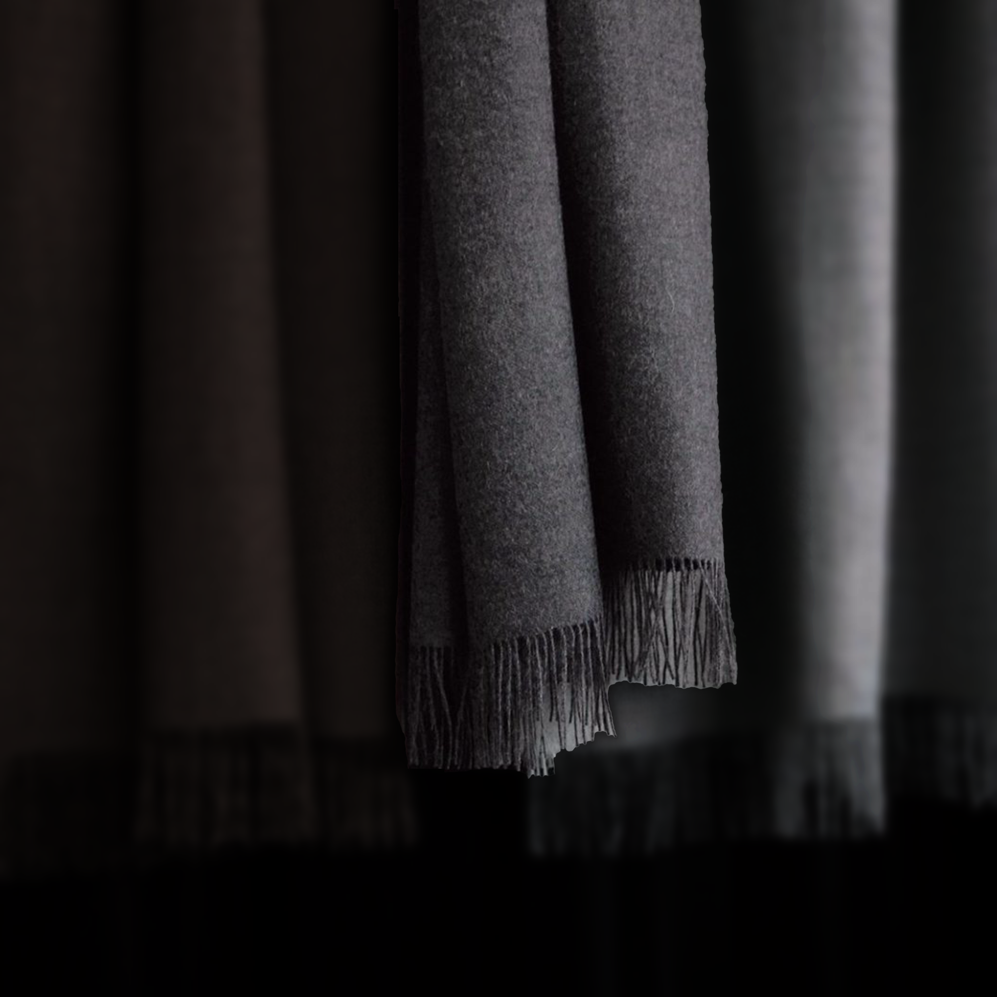 Hanging Downtown Company Alpaca Throws in Charcoal Color