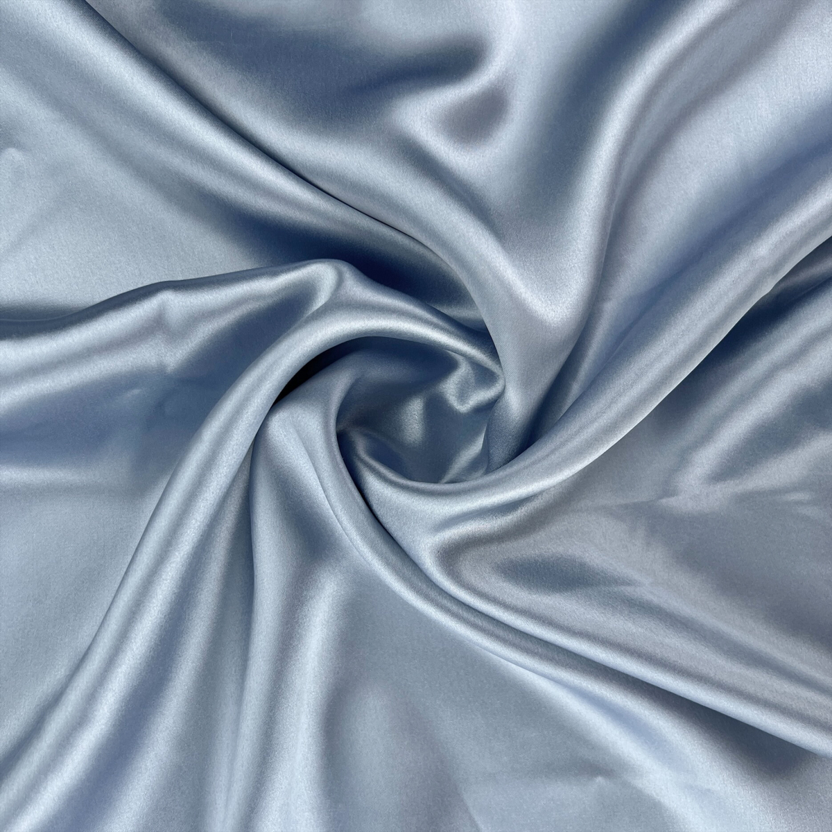 Mulberry Park Silks 22 Momme Silk Pillowcase &amp; Silk Lavender Eye Pillow Bundle - Steel Blue