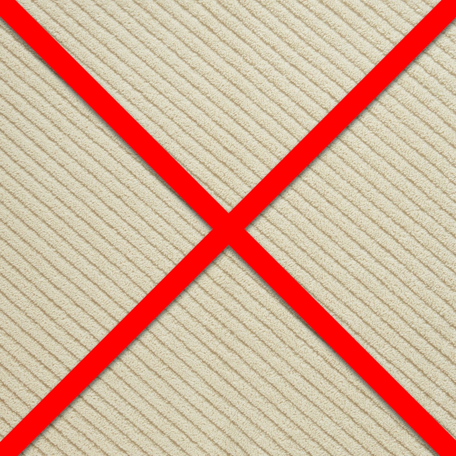 A stacked set of beige mid-weight towels with DISCONTINUED EARLY 2024 in red text at the bottom left.