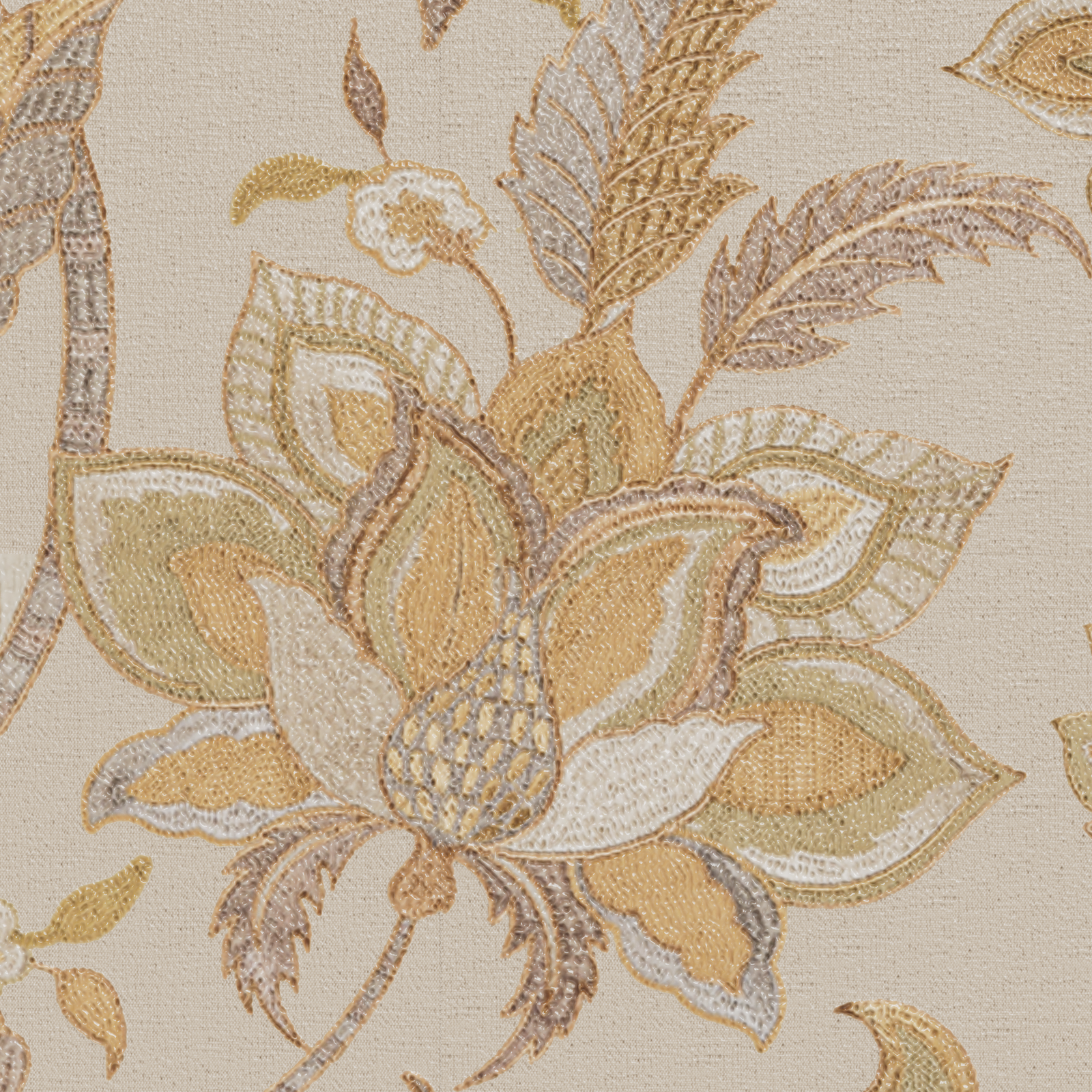 The Met x Ann Gish Bramshill Bedding in Gold and Pumice