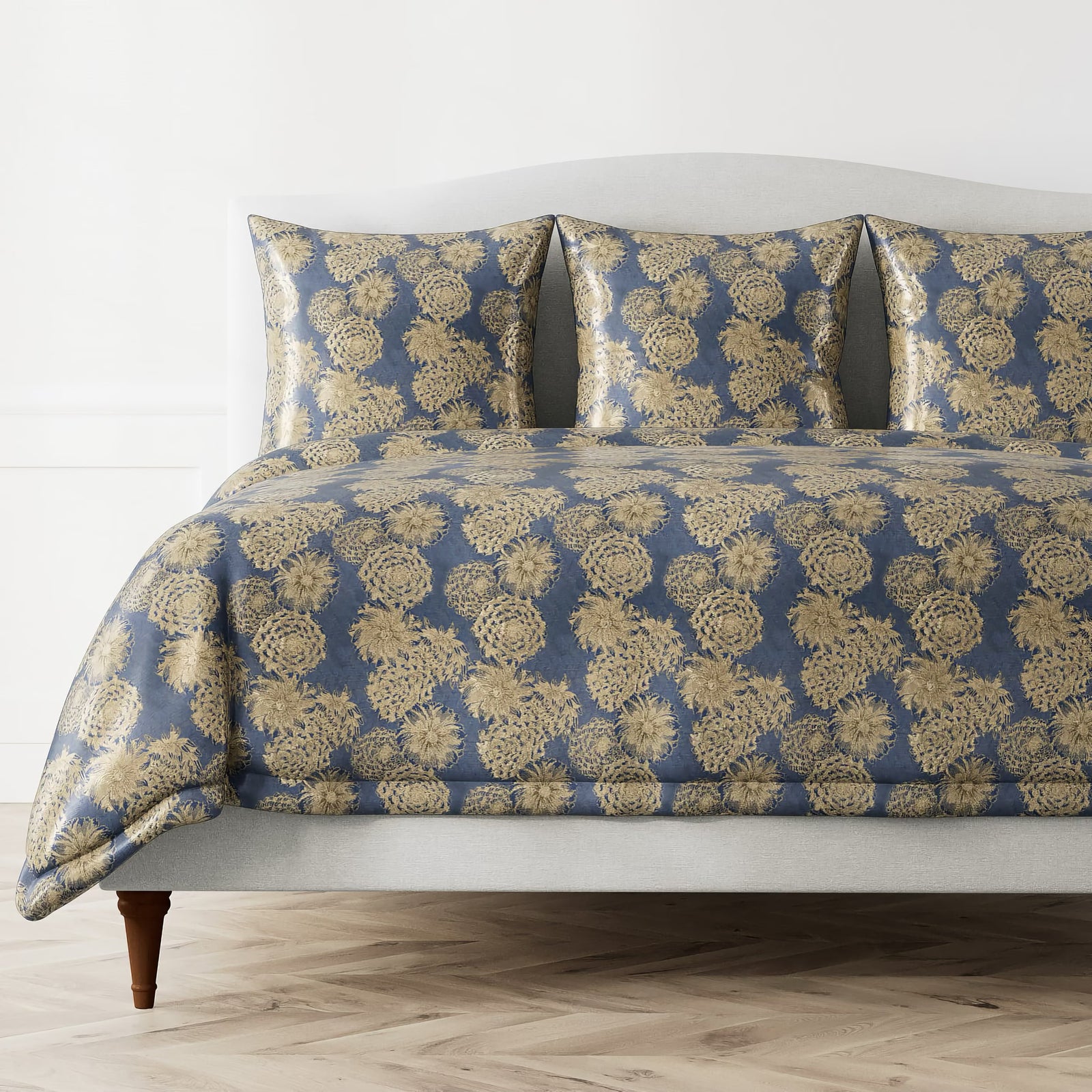 The Met x Ann Gish Chrysanthemum Duvet Cover and Decorative Pillows
