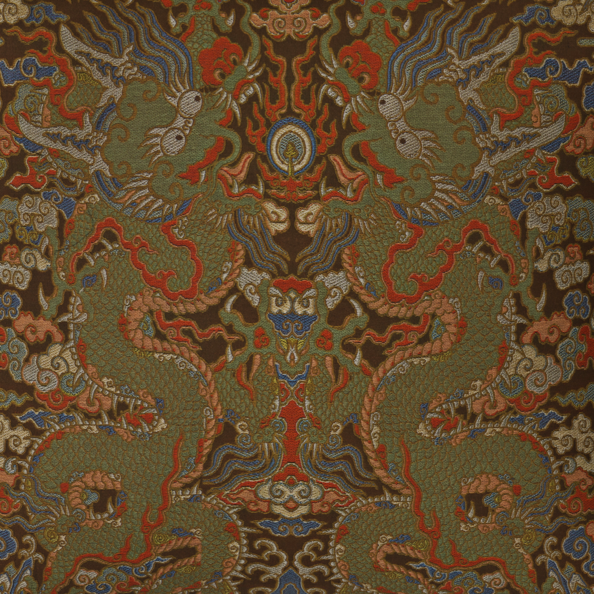 Swatch Sample of The Met x Ann Gish Dragon Duvet Cover and Decorative Pillow