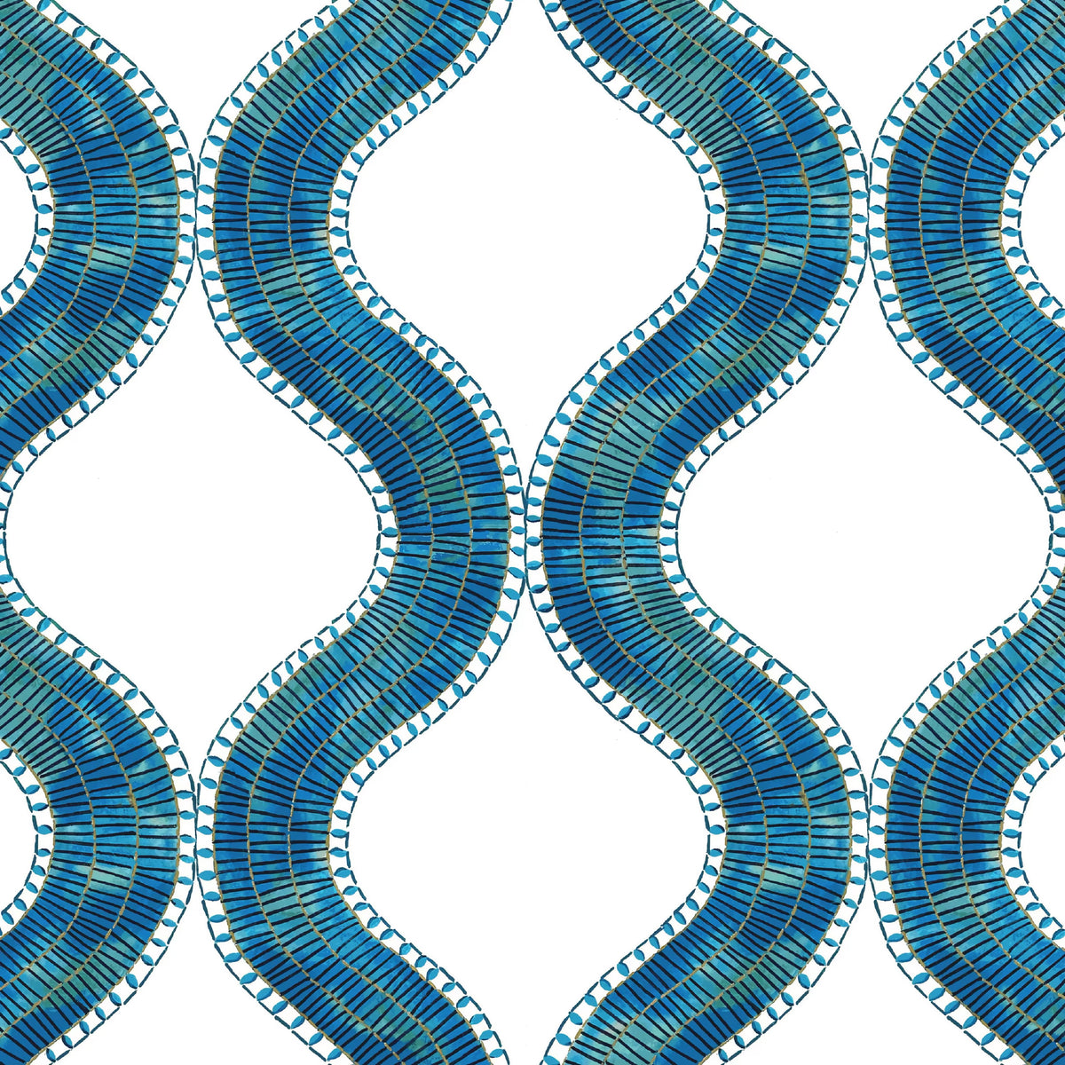 Swatch Sample of The Met x Ann Gish Egyptian Collar Throw and Decorative Pillow