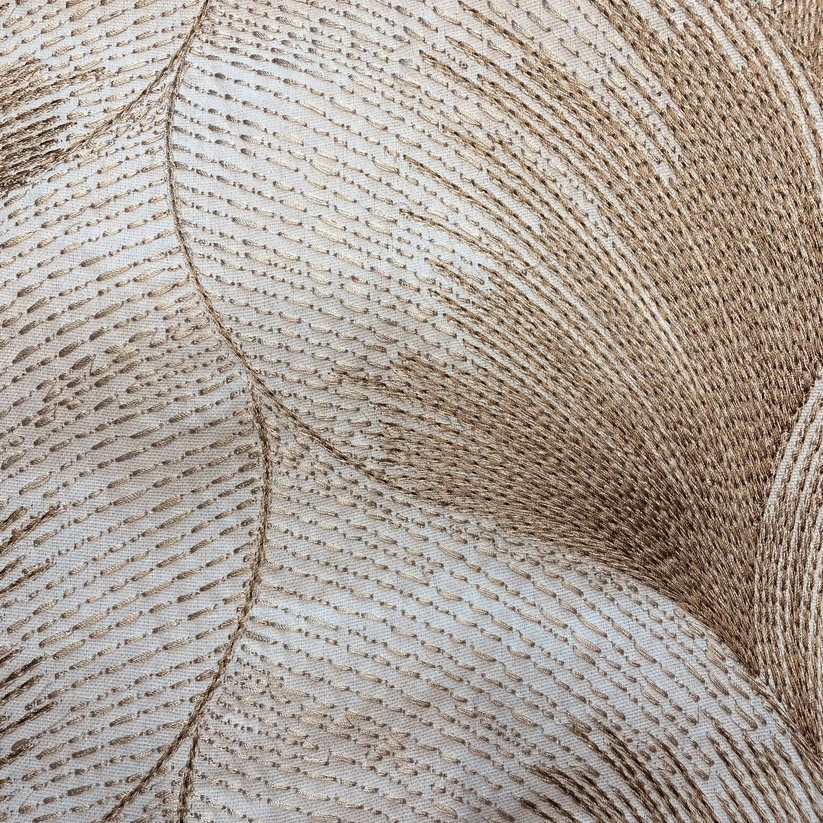 The Met x Ann Gish Fan Duvet Cover and Decorative Pillows in White and Gold