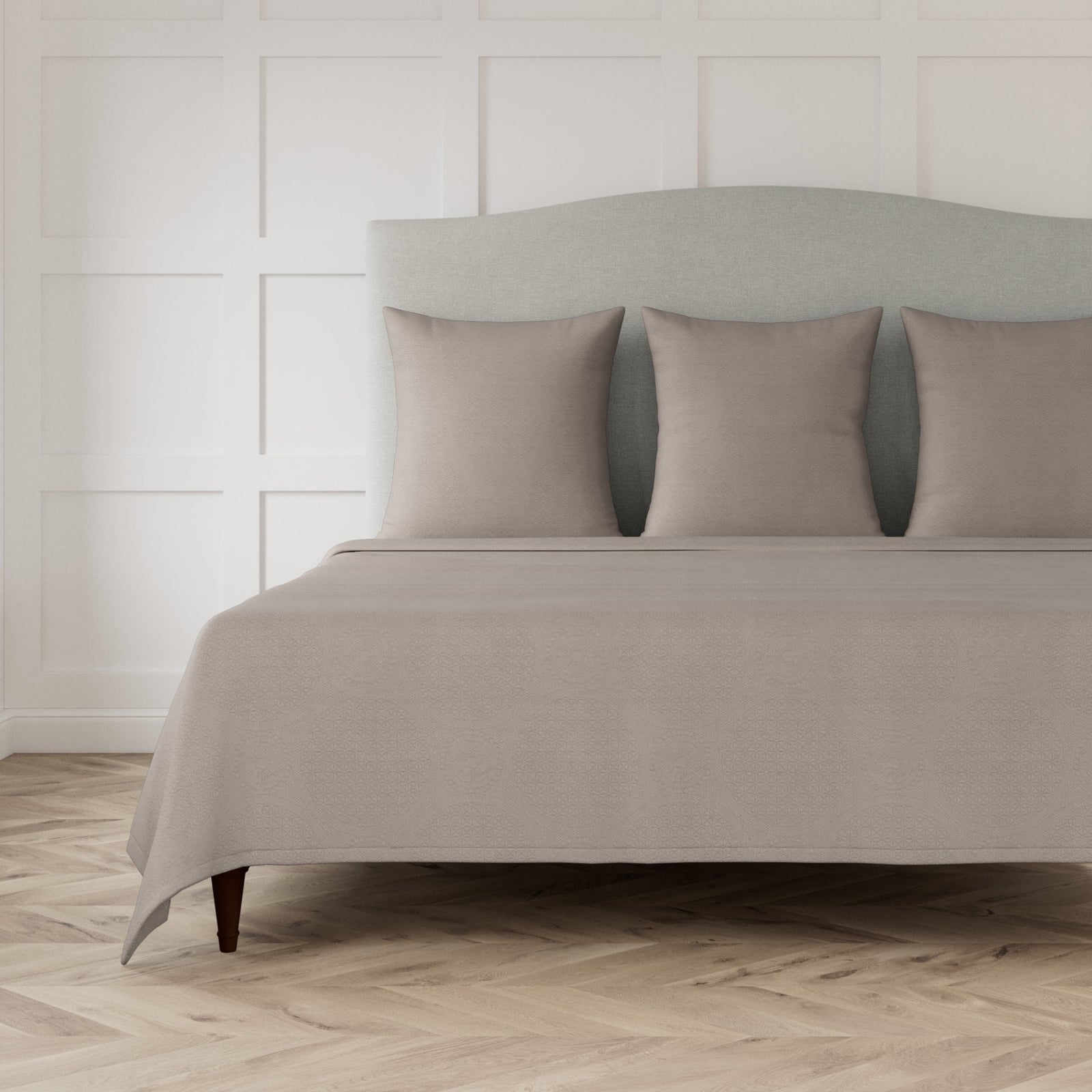 The Met x Ann Gish Great Hall Coverlet Set in Ash Color