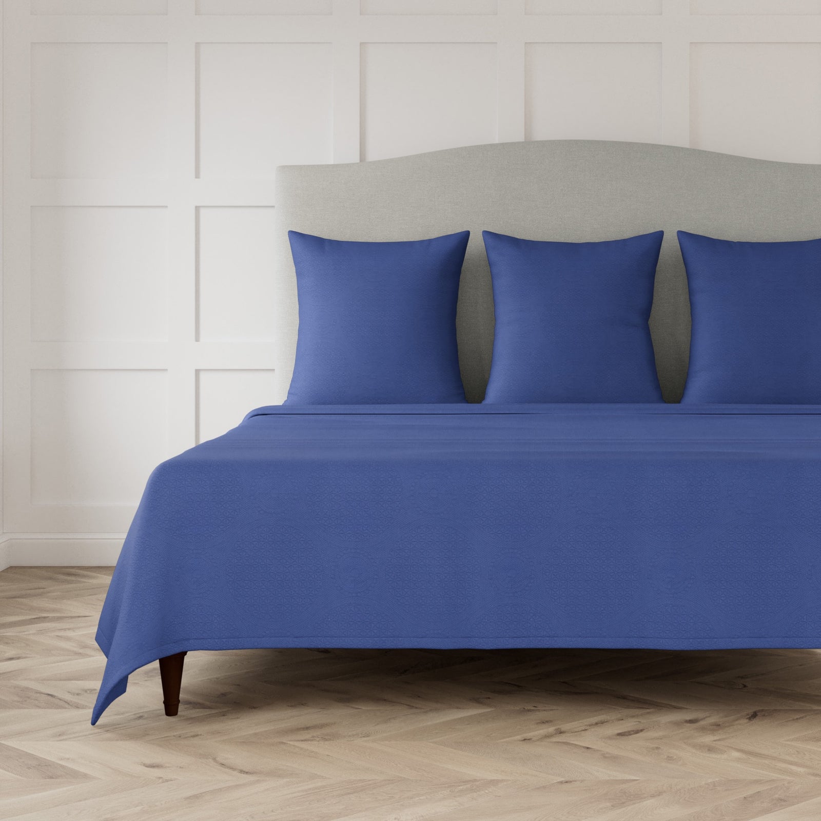 The Met x Ann Gish Great Hall Coverlet Set in Indigo Color