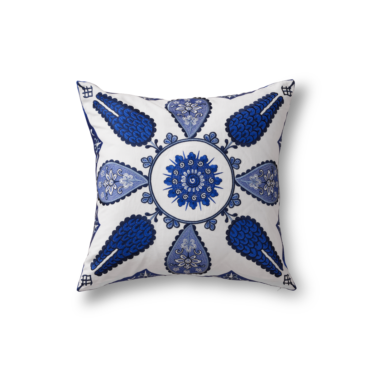 Silo of The Met x Ann Gish Iznik Decorative Pillow in Indigo