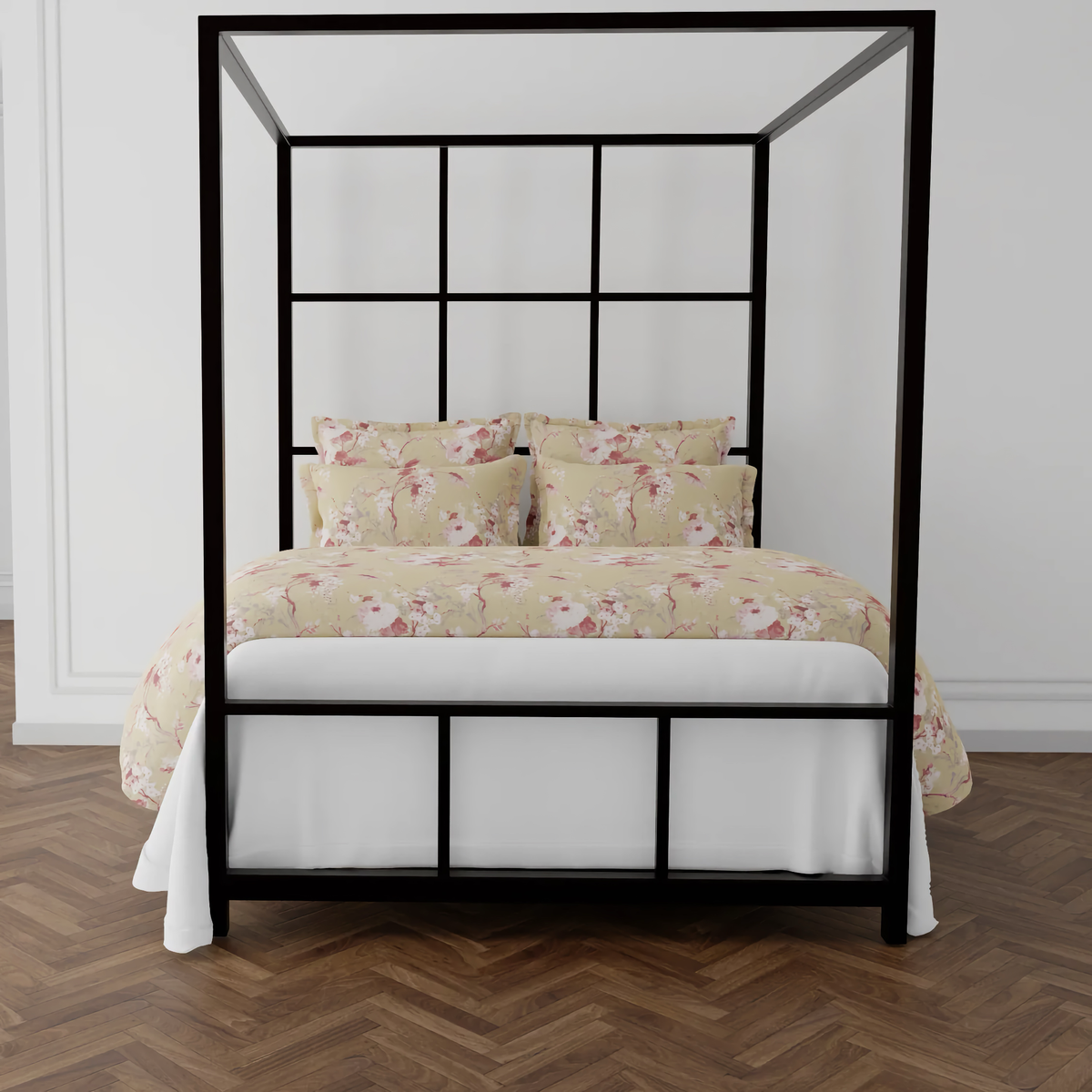 The Met x Ann Gish Jardin Fleur Duvet Cover and Sham in Pink and Gold with Coordinate Bedding