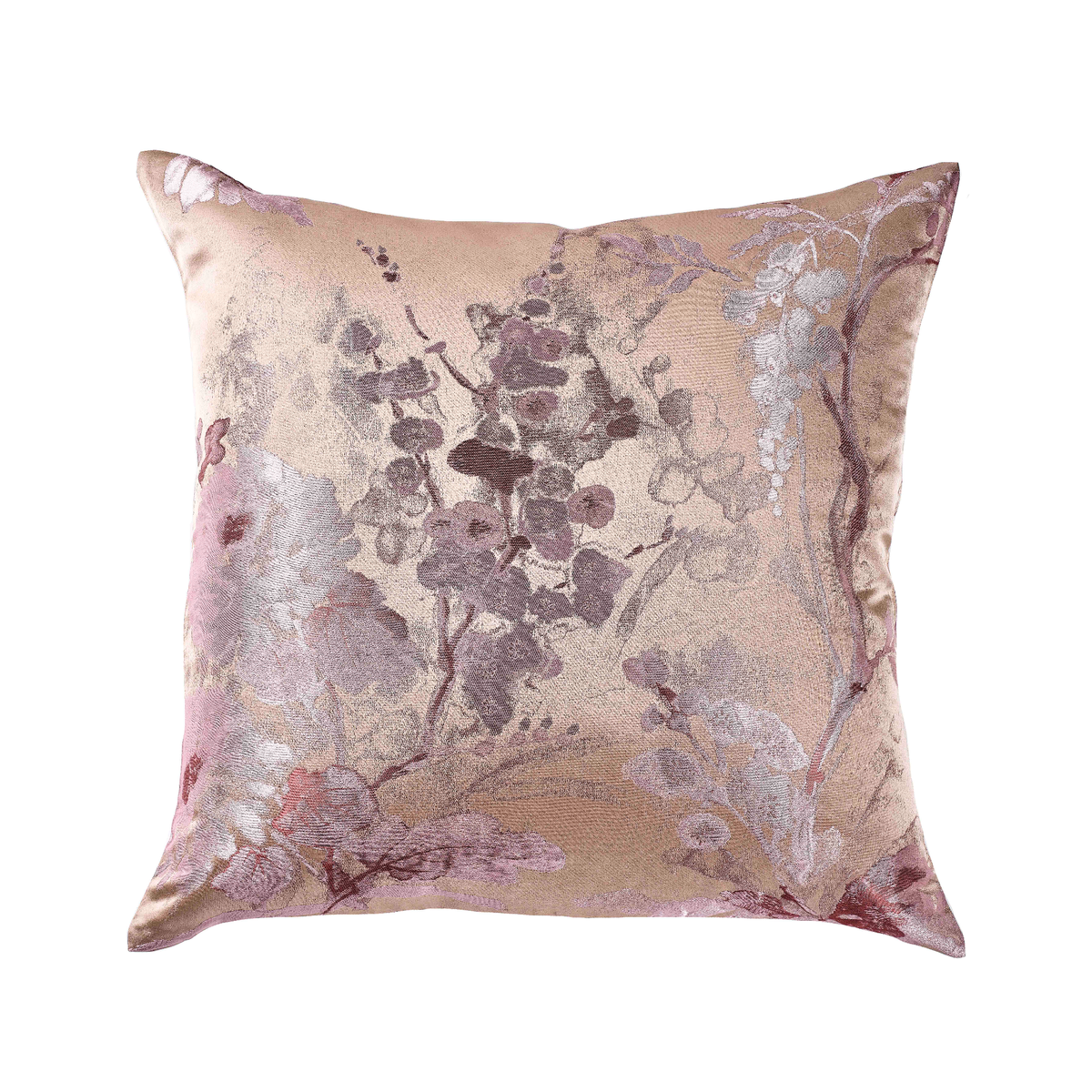 The Met x Ann Gish Jardin Fleur Euro Sham in Pink and Gold