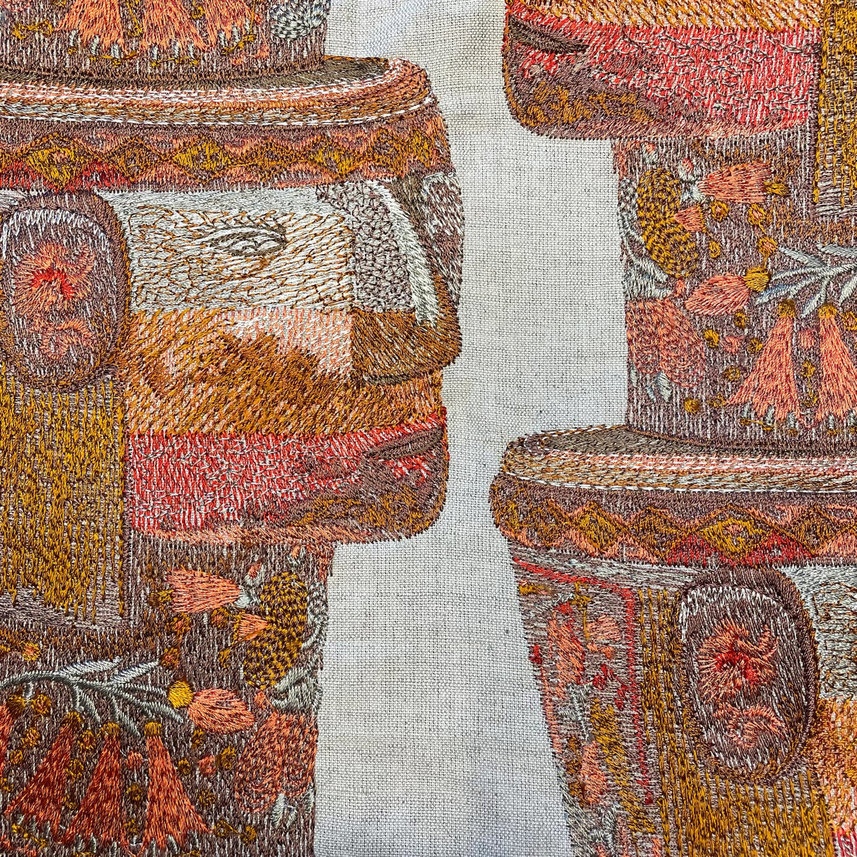 Swatch Sample of The Met x Ann Gish Kero Decorative Pillow in Sunset