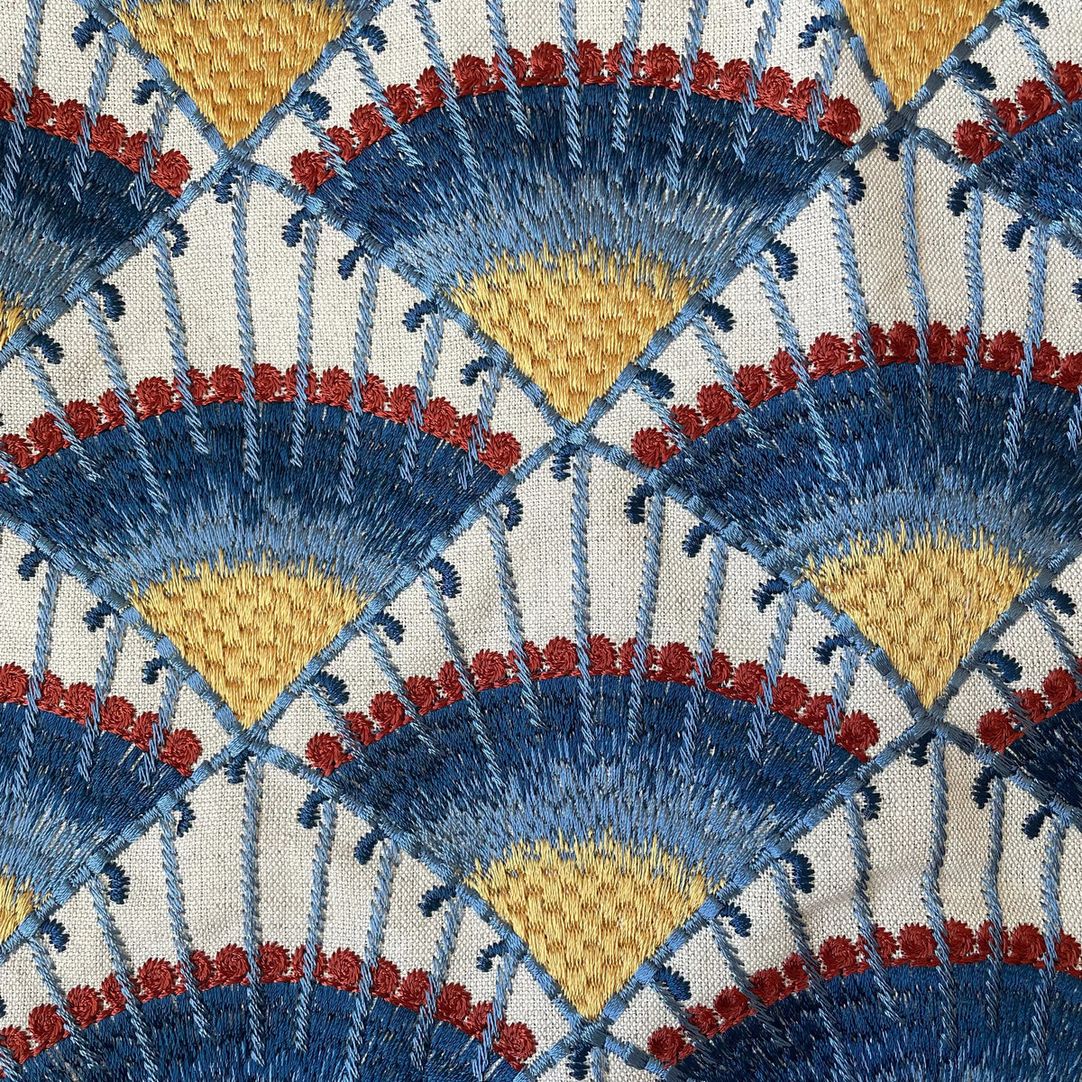 Swatch Sample of The Met x Ann Gish Maiolica Duvet Cover and Decorative Pillow